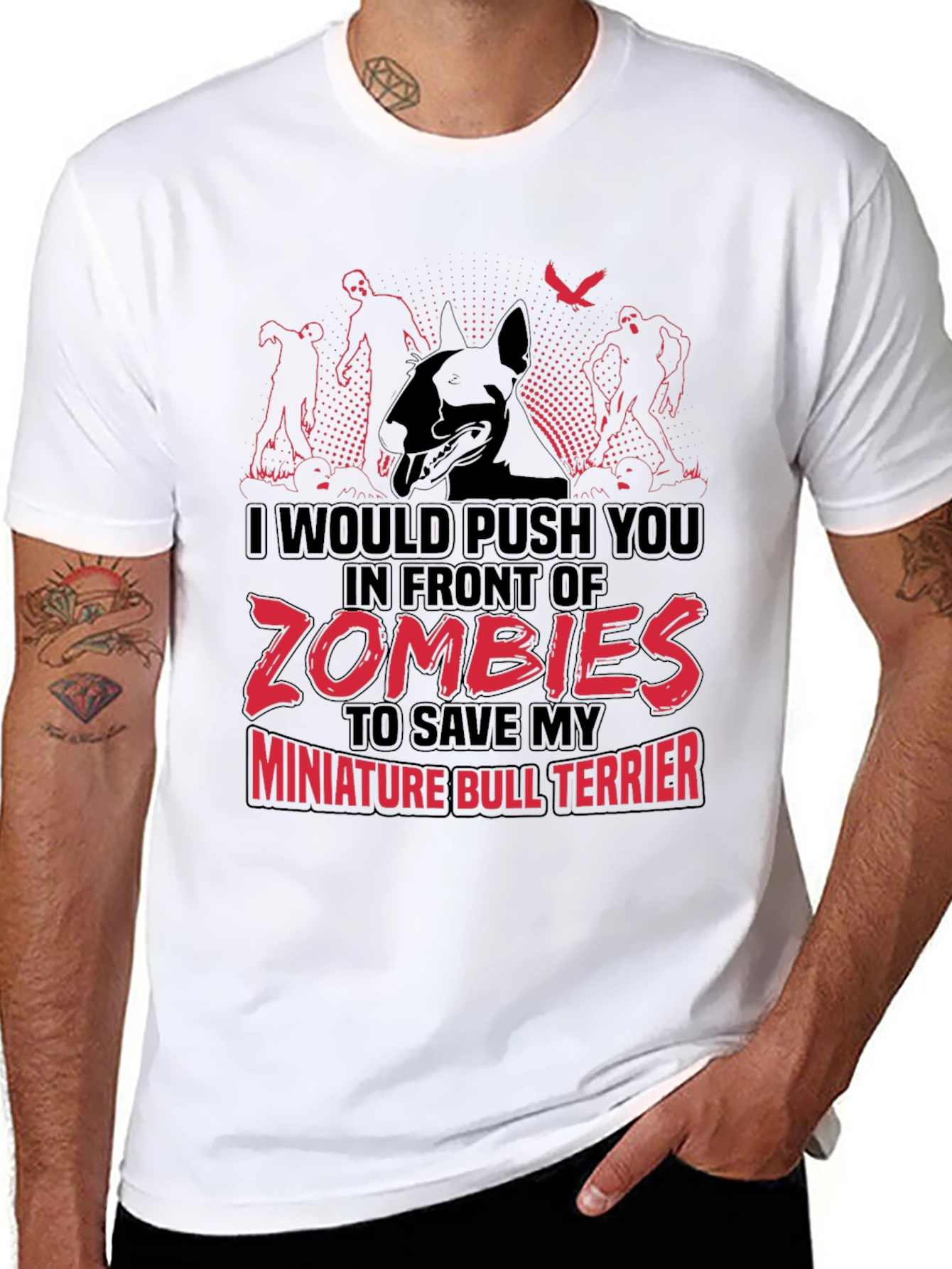 Zombie Miniature Bull Terrier T-Shirt