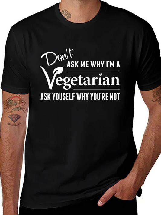 Vegetarian Statement Graphic Tee - Bold & Comfortable