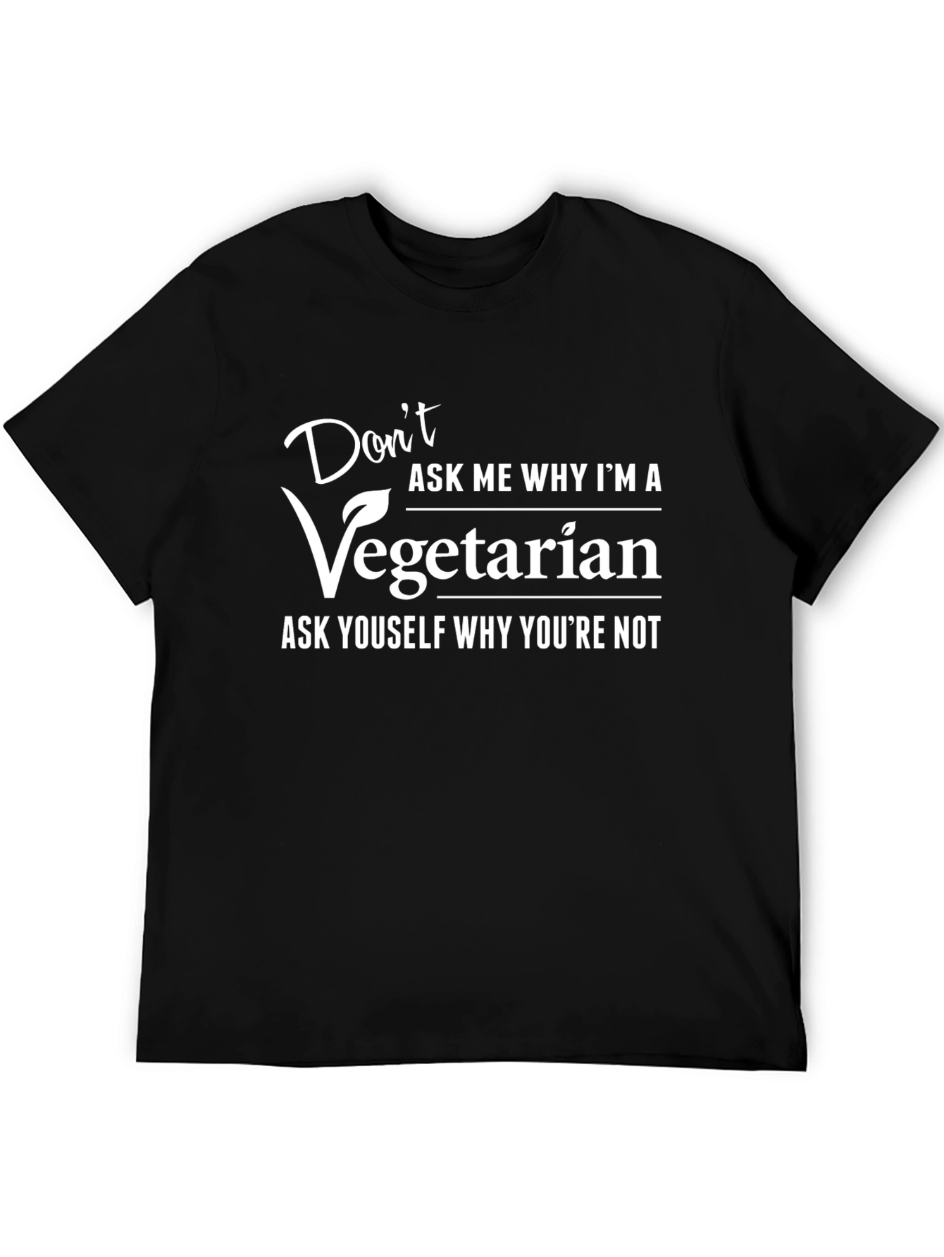 Vegetarian Statement Graphic Tee - Bold & Comfortable