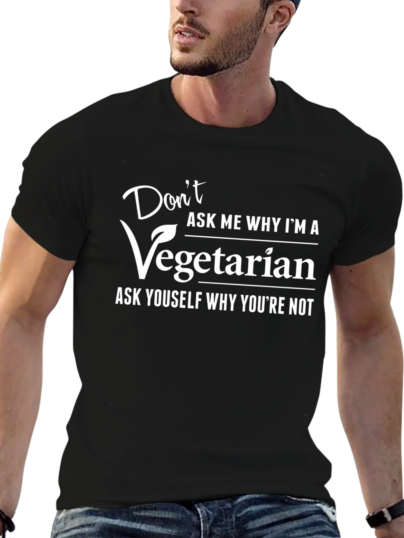 Vegetarian Statement Graphic Tee - Bold & Comfortable
