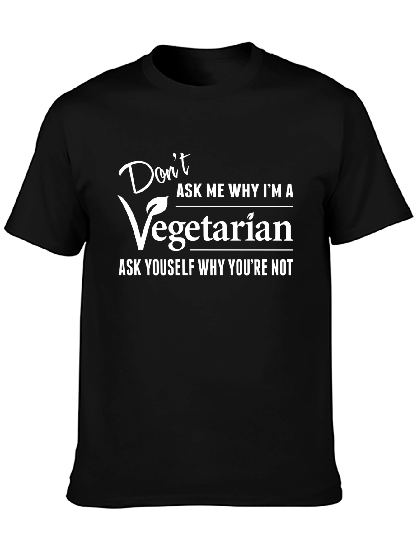 Vegetarian Statement Graphic Tee - Bold & Comfortable
