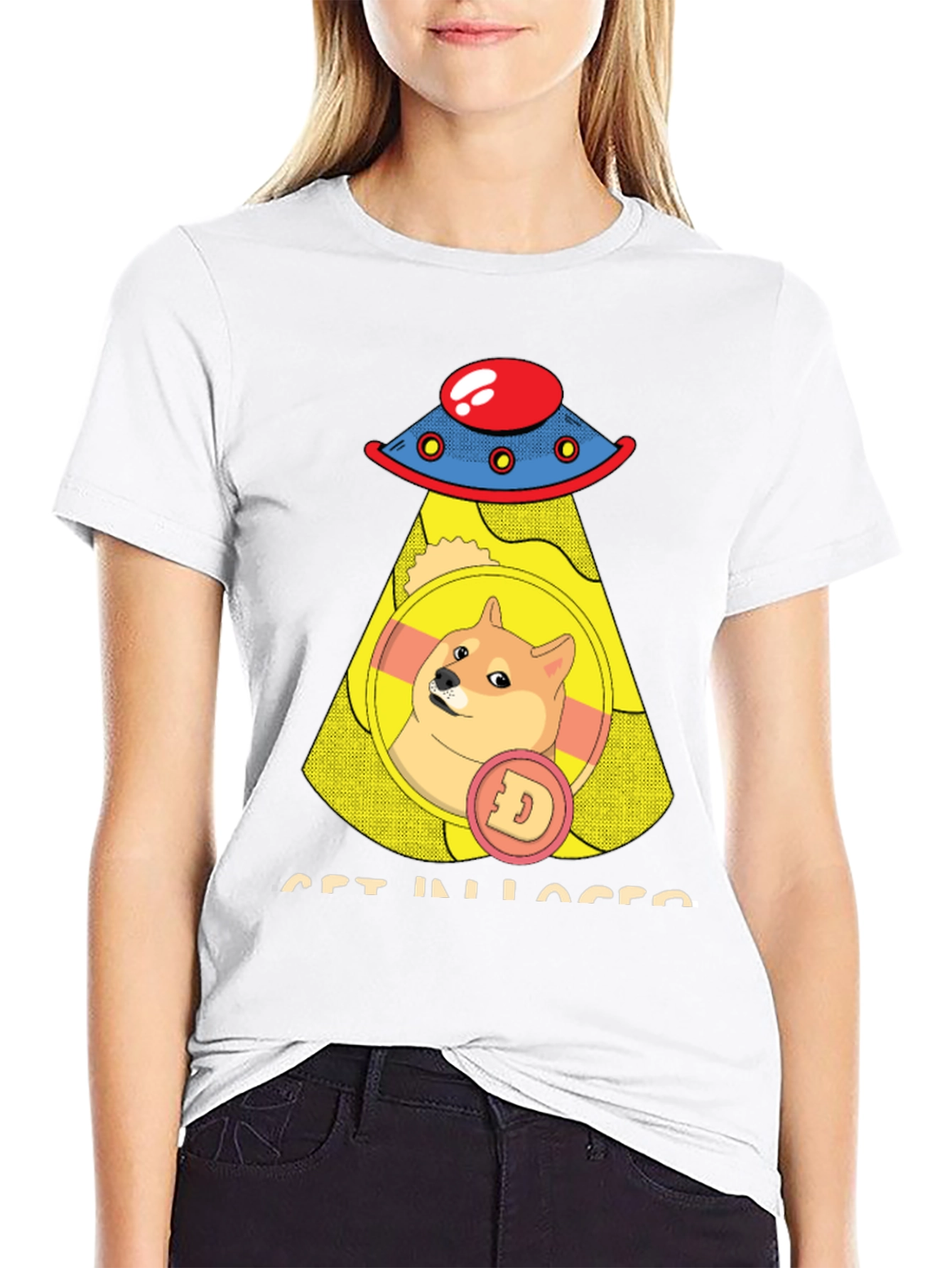 Doge UFO T-Shirt - Get In Losers