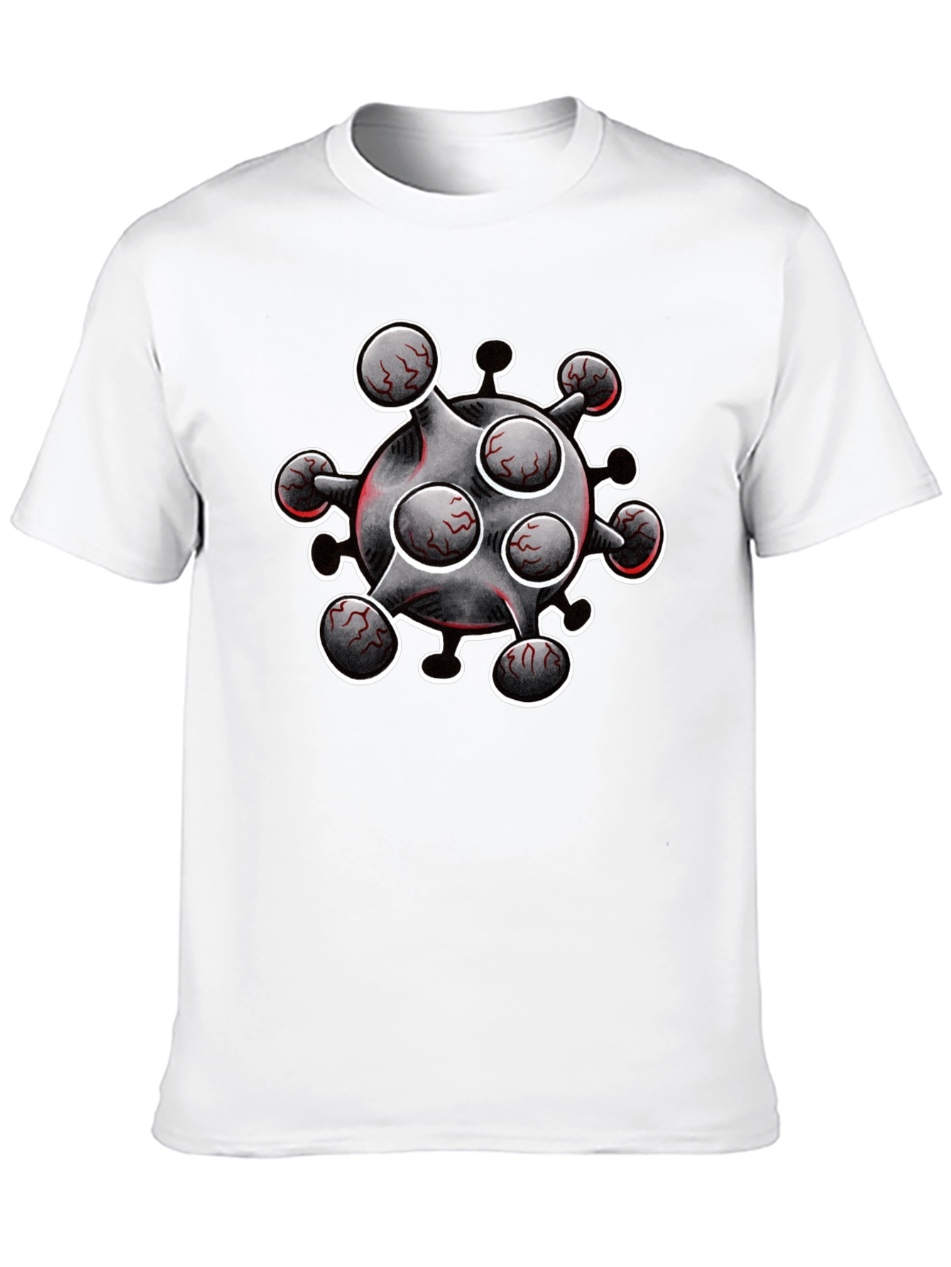 Novelty Virus Graphic T-Shirt - Bold Statement Tee