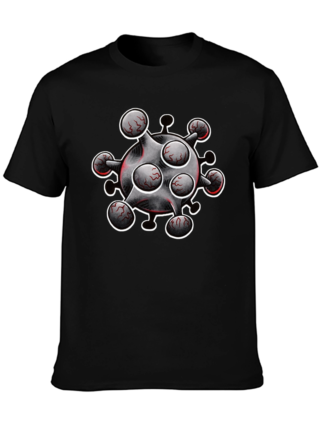 Novelty Virus Graphic T-Shirt - Bold Statement Tee