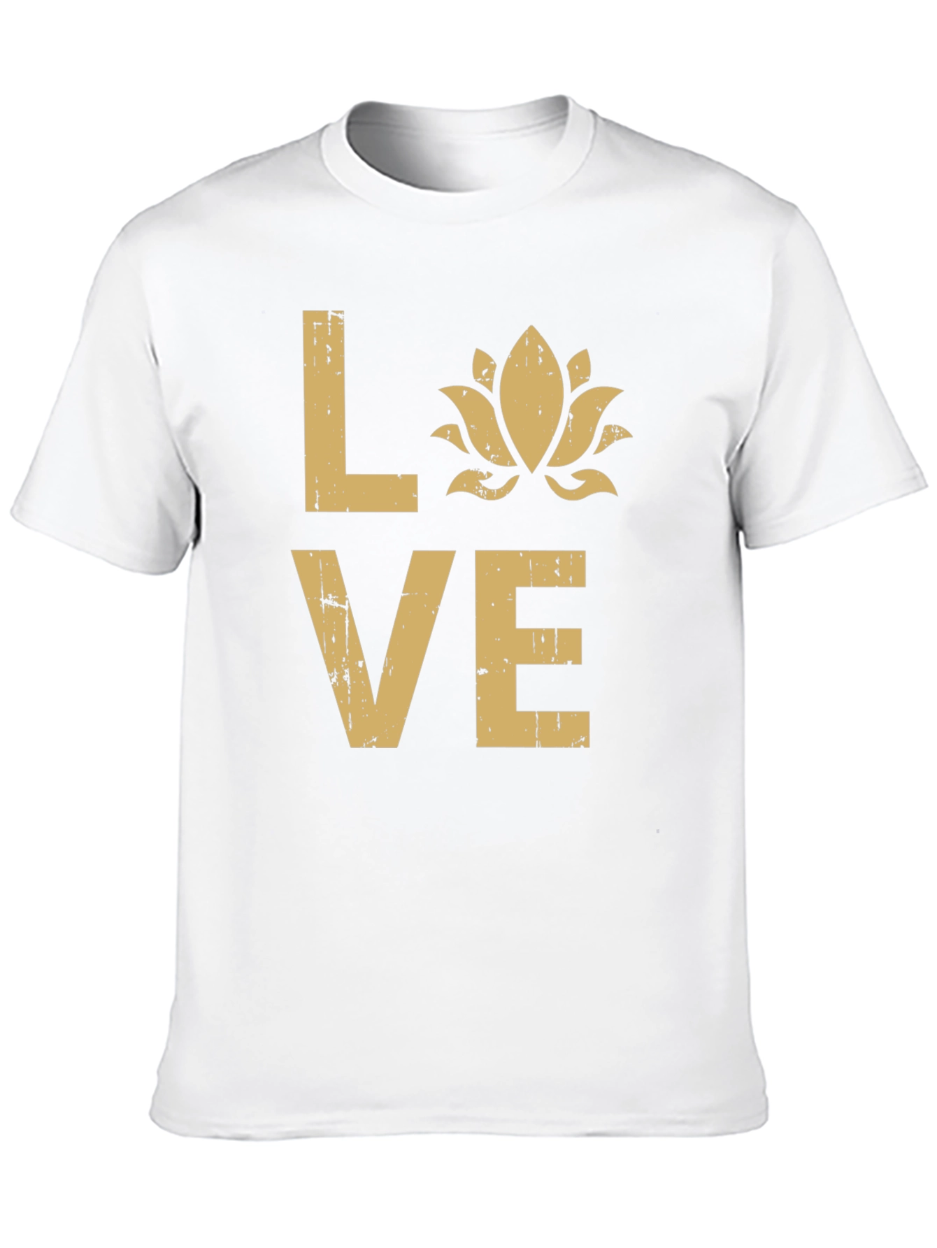 Love Lotus Flower Graphic T-Shirt - Black