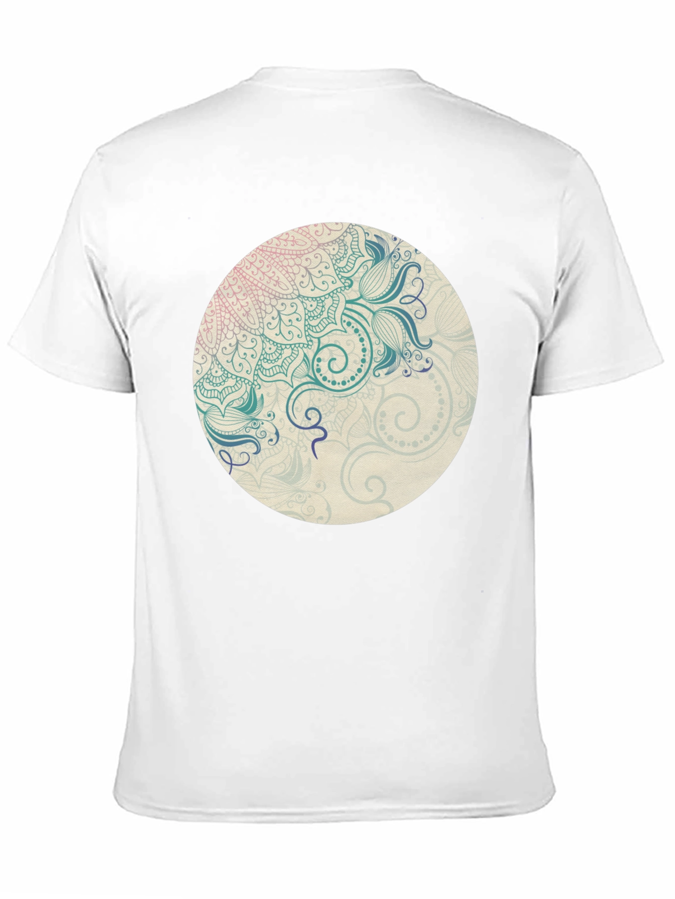 Mandala Graphic Print Crew Neck T-Shirt