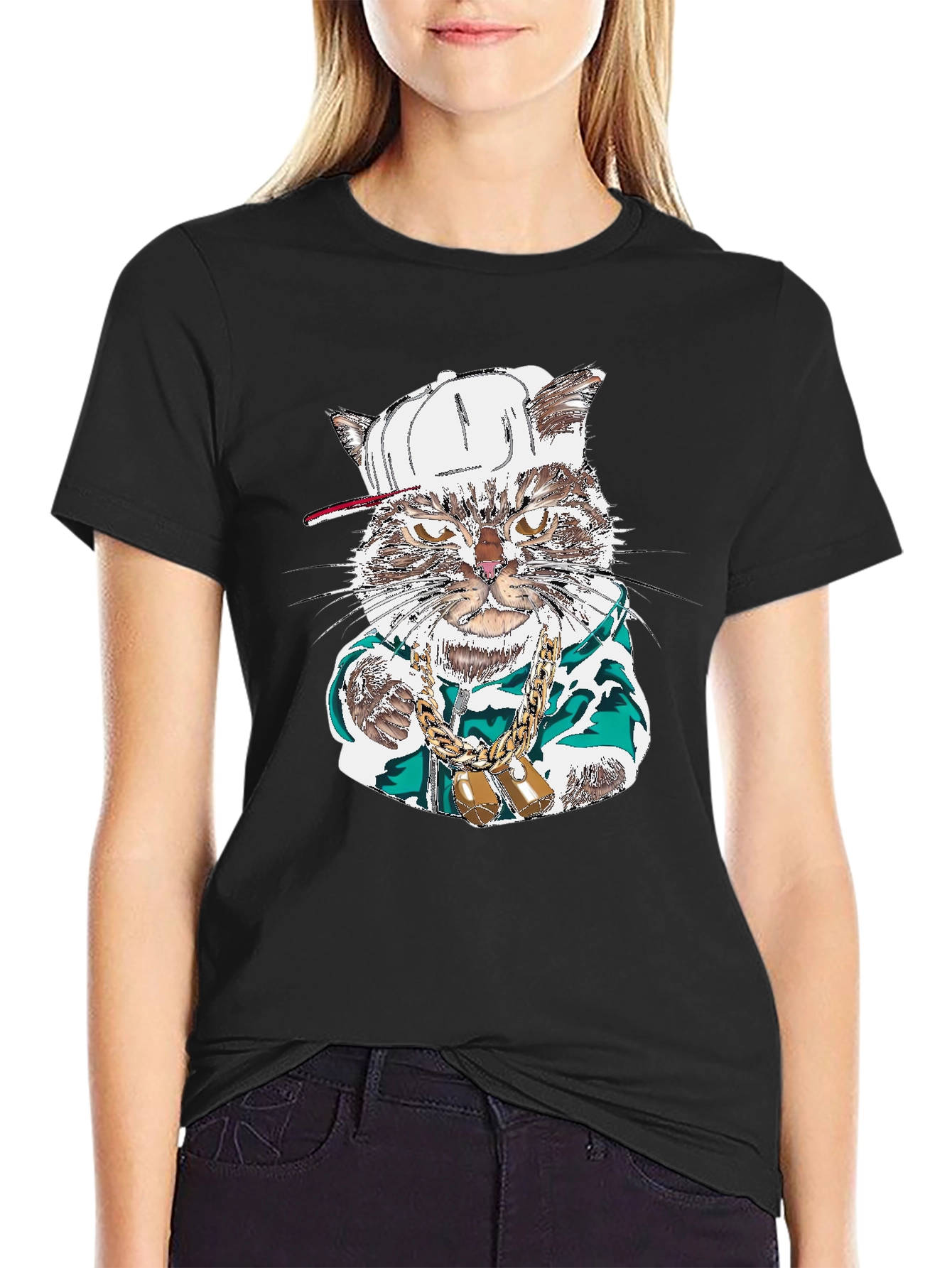 Cool Cat T-Shirt - Gangster Kitty Tee