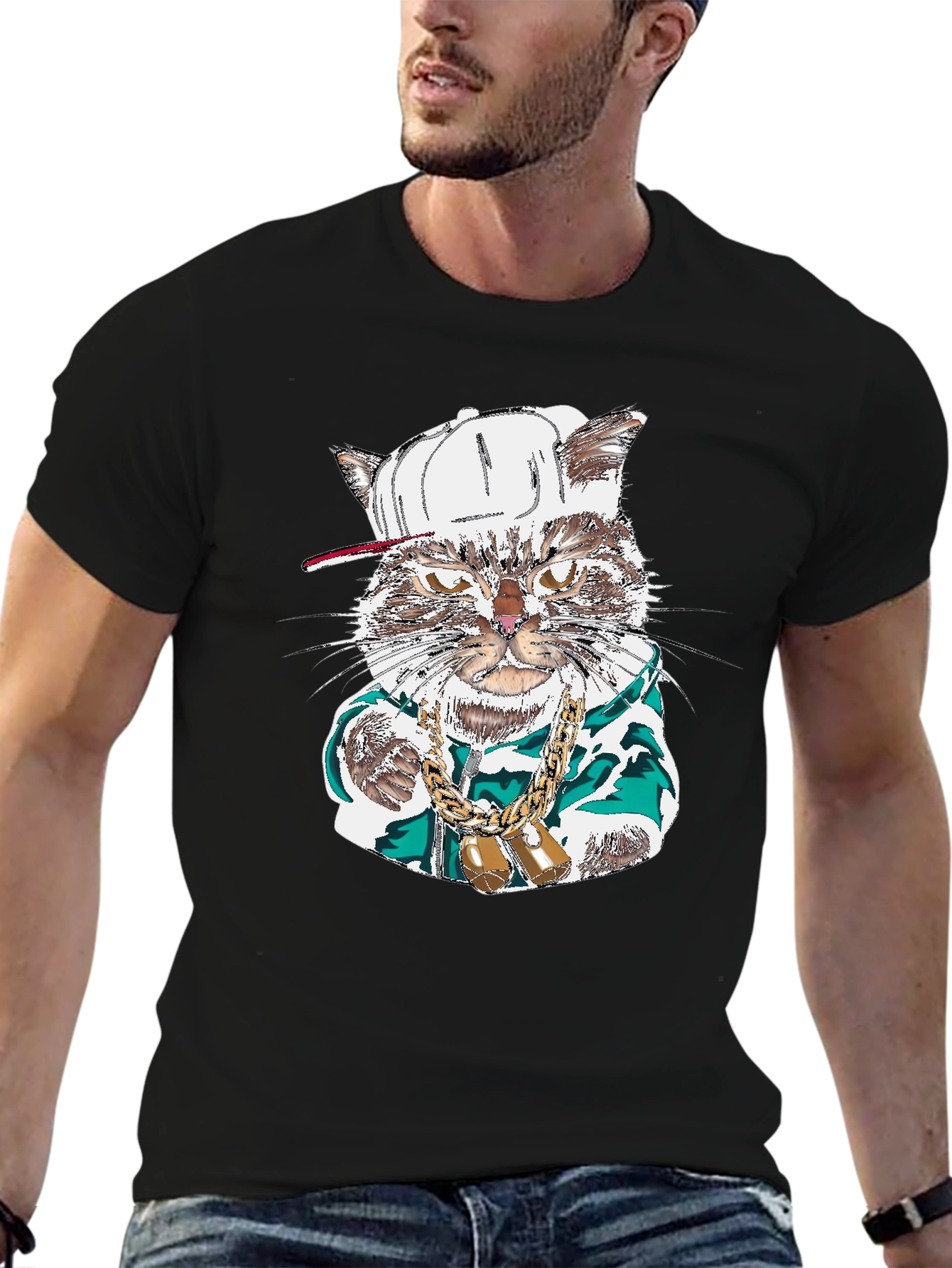 Cool Cat T-Shirt - Gangster Kitty Tee