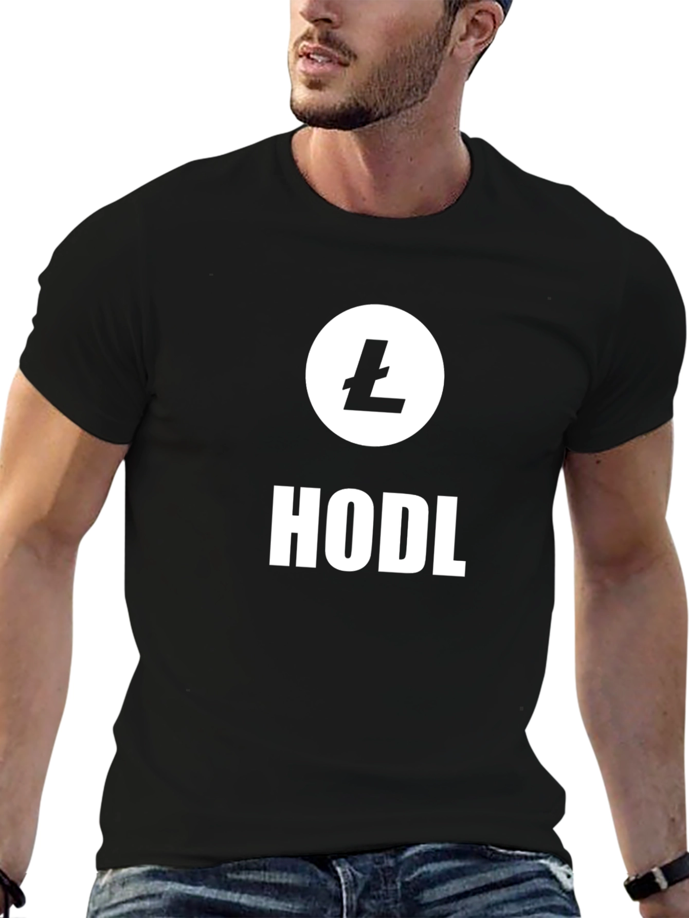 HODL Litecoin Crypto T-Shirt - Black