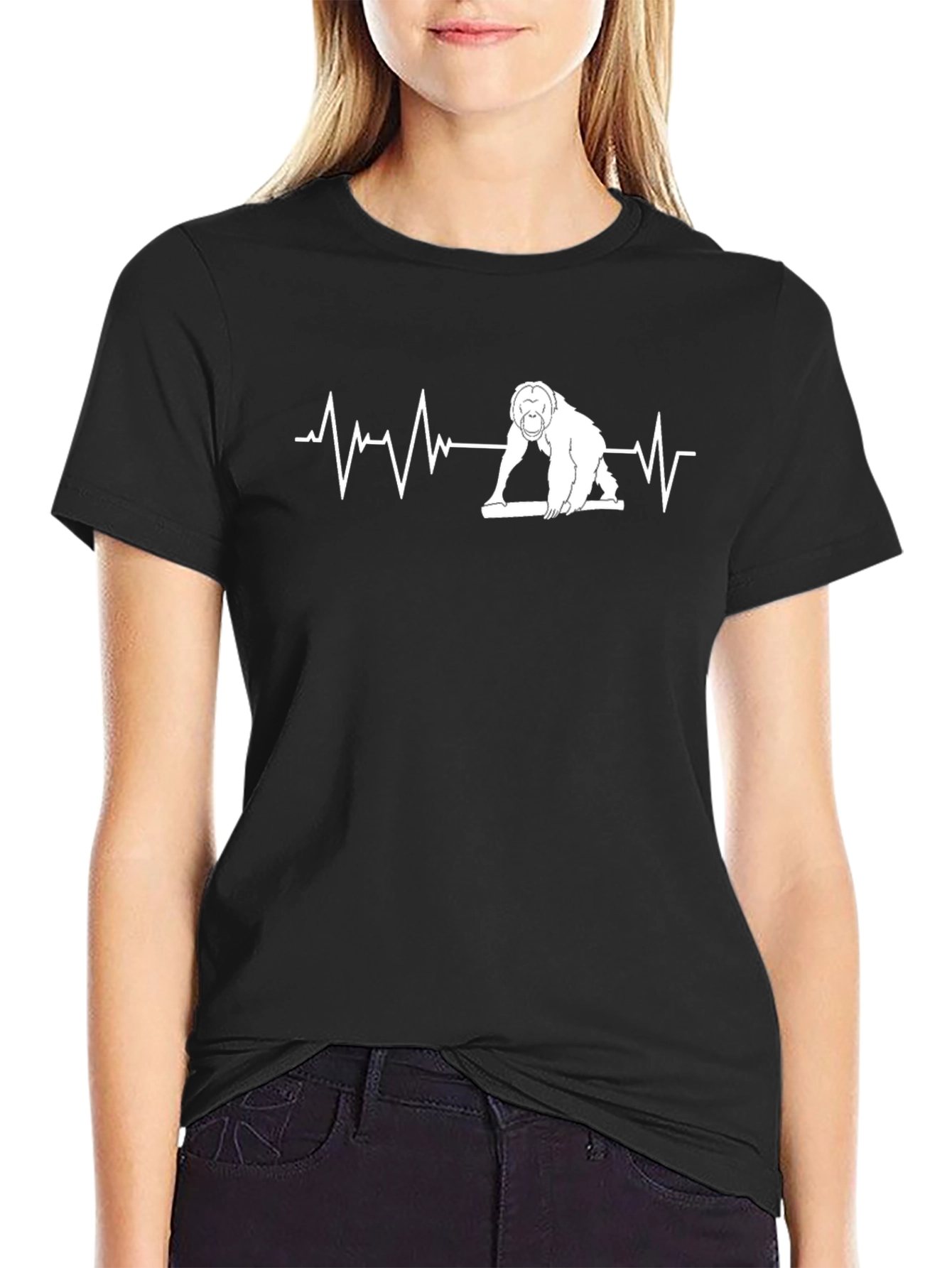 Curling Orangutan Heartbeat T-Shirt