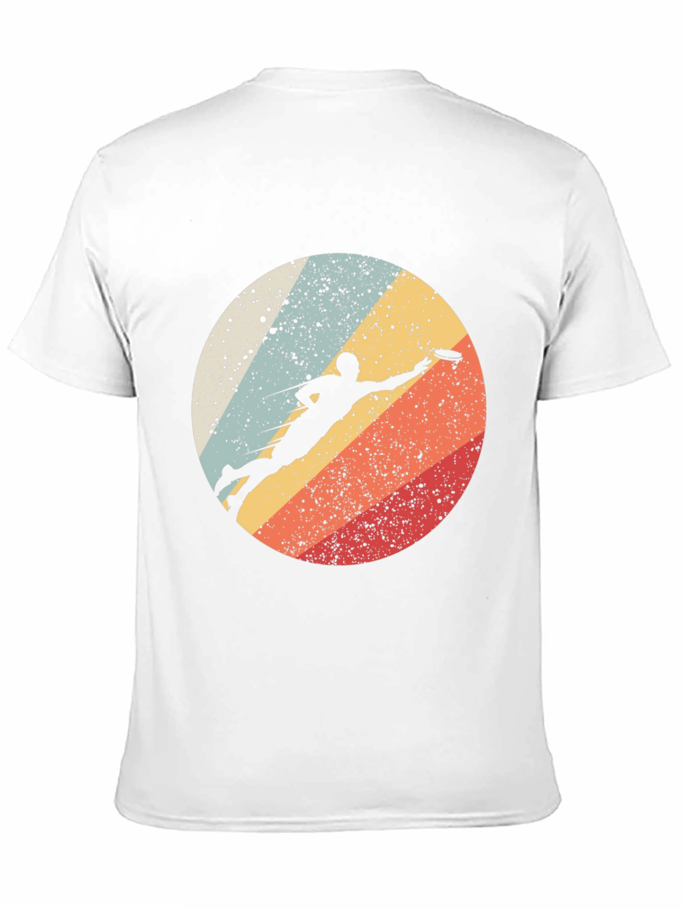 Ultimate Frisbee Throw Retro Style Black T-Shirt