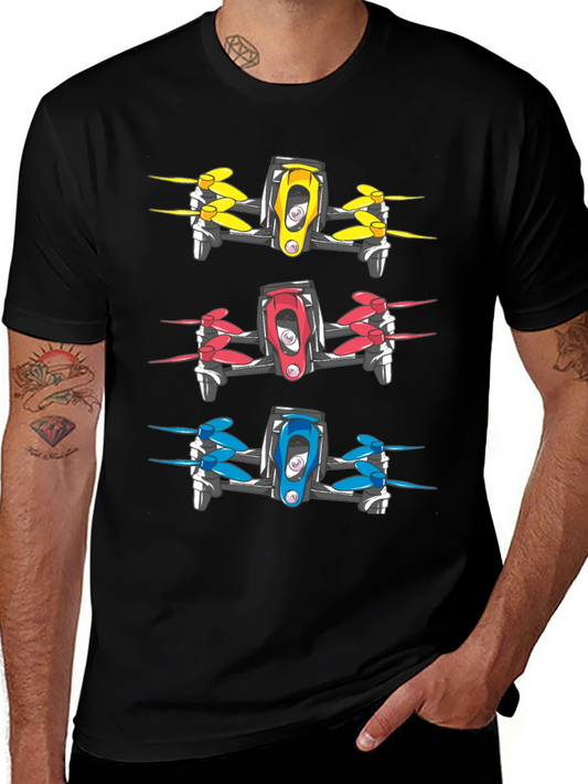 Drone Lover T-Shirt - Colorful Drone Graphic Tee