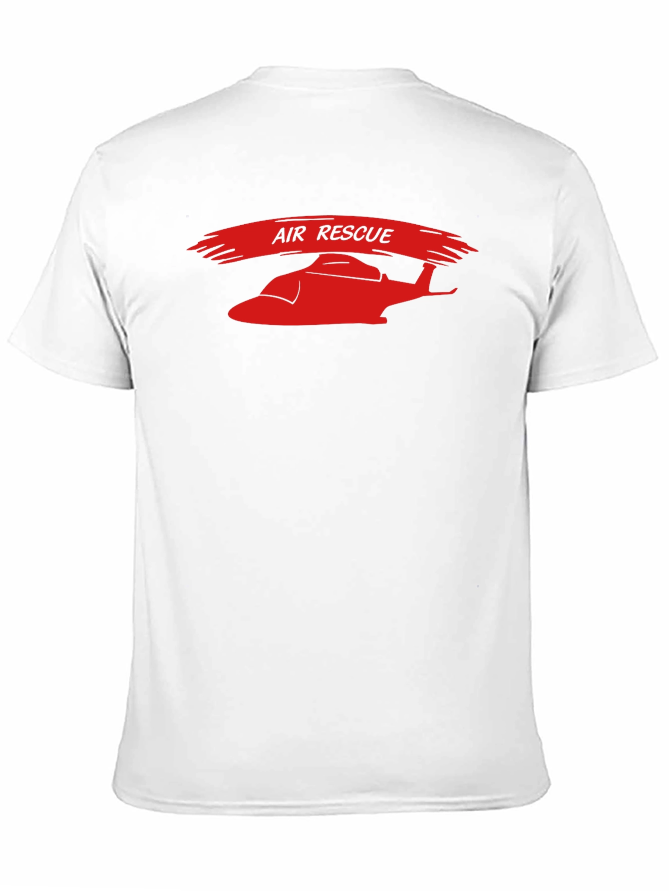 Air Rescue Graphic T-Shirt - Red Helicopter Print