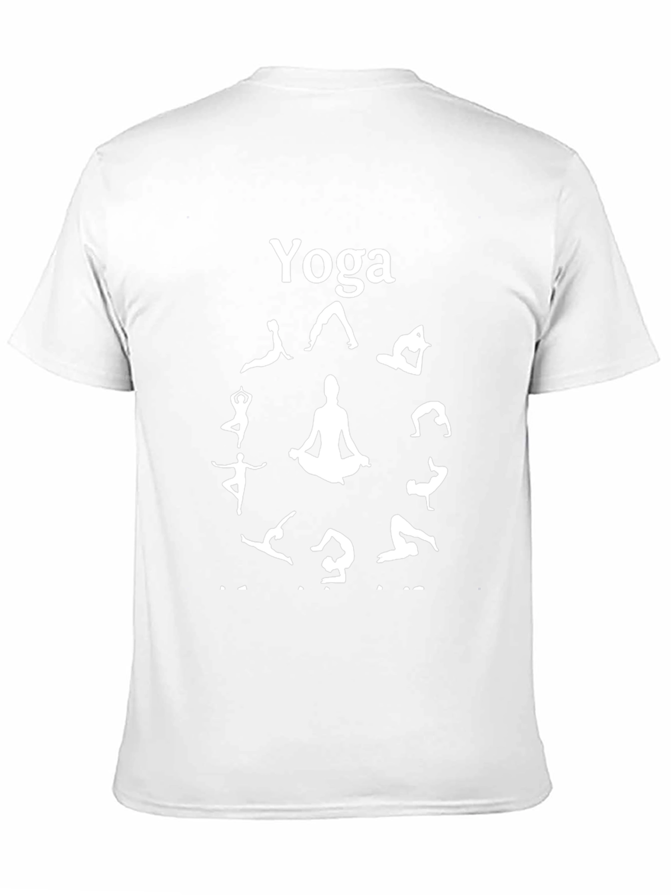 Yoga Pose Graphic Tee - Black Cotton T-Shirt