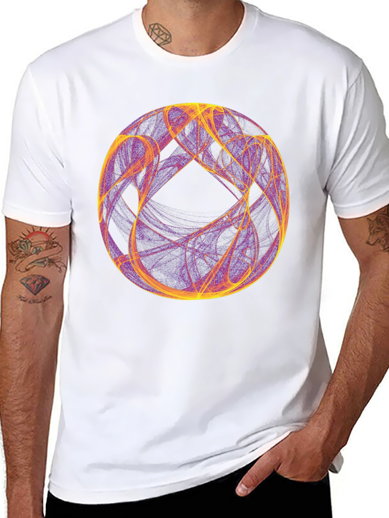Abstract Sphere Graphic Tee - Unique Design