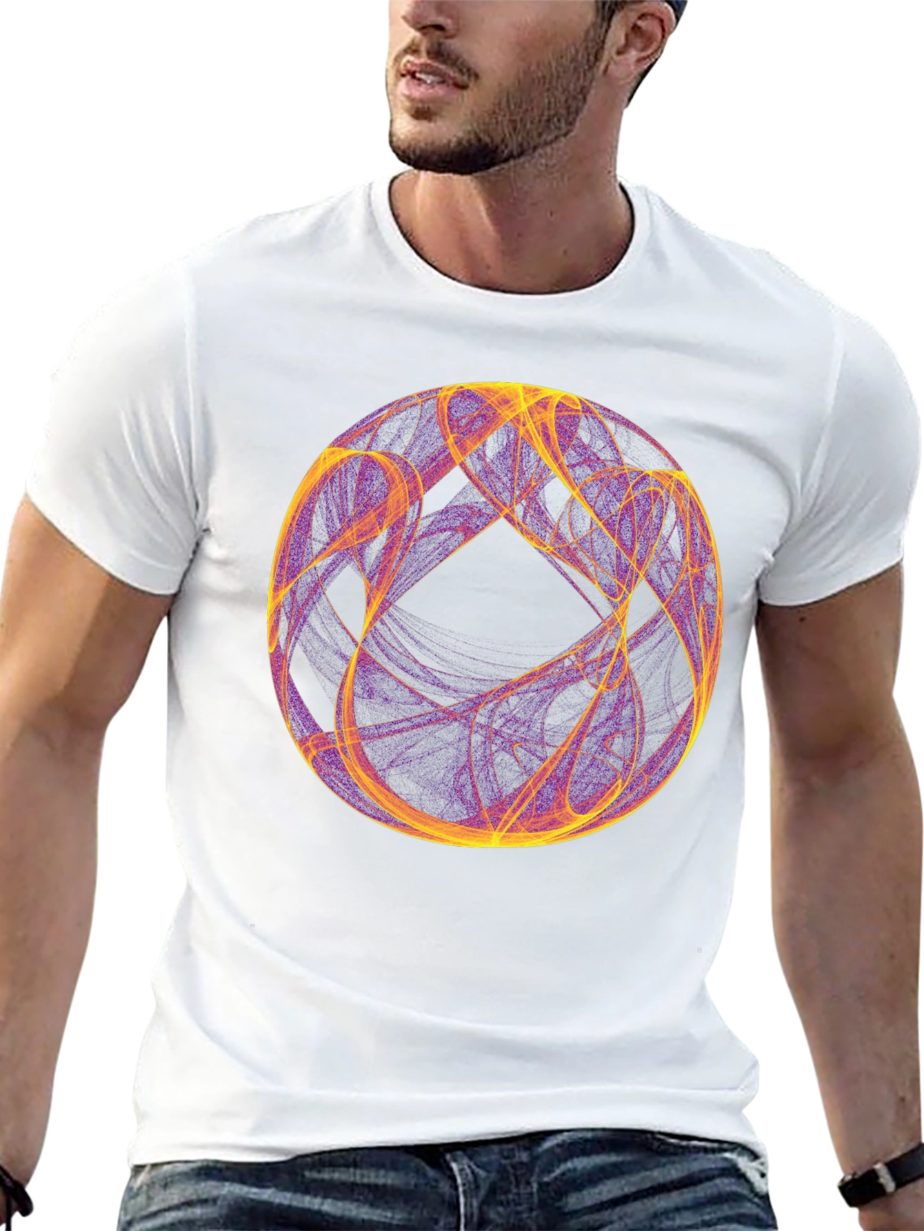 Abstract Sphere Graphic Tee - Unique Design