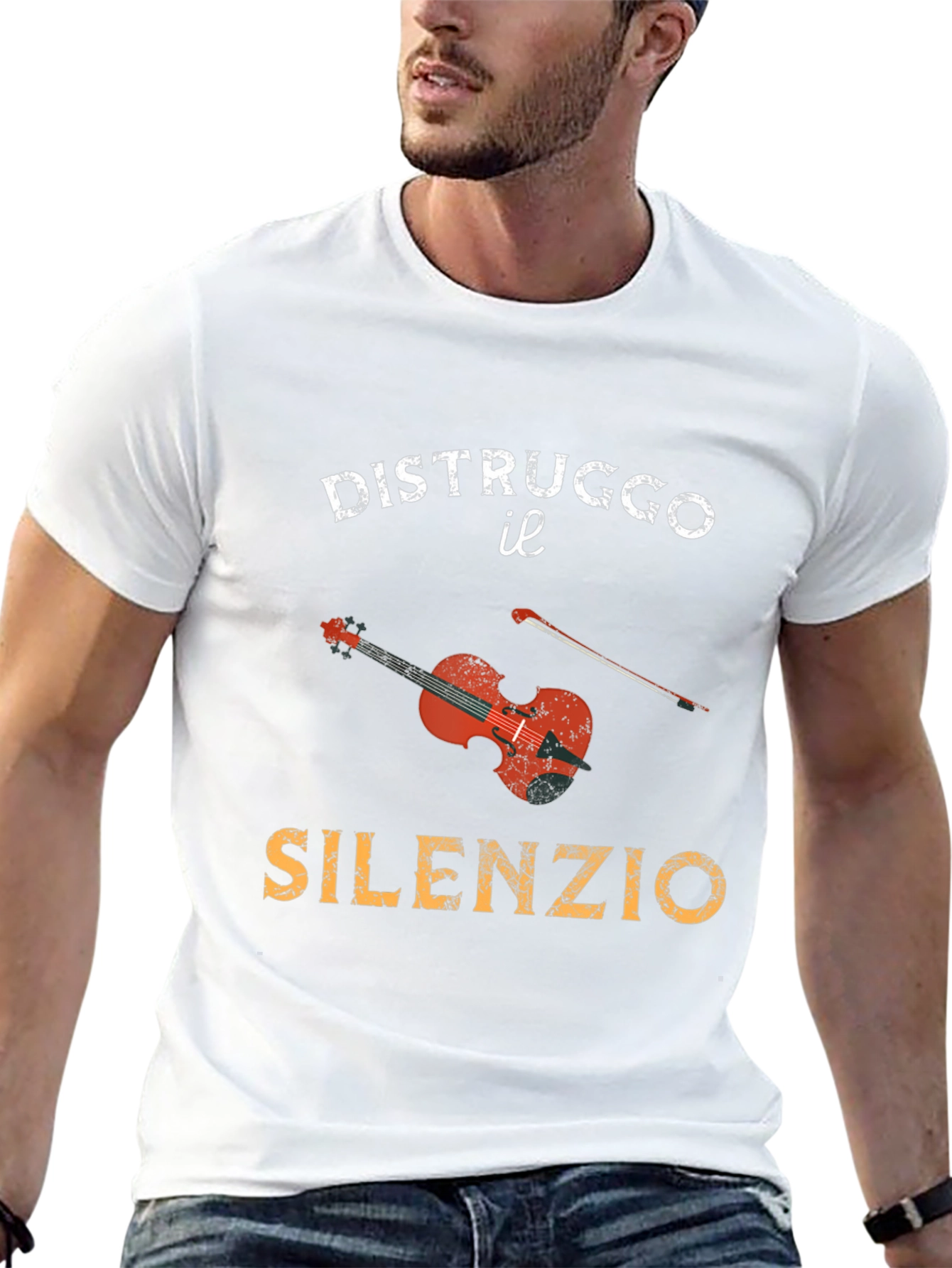 Distruggo il Silenzio Violin Graphic Tee