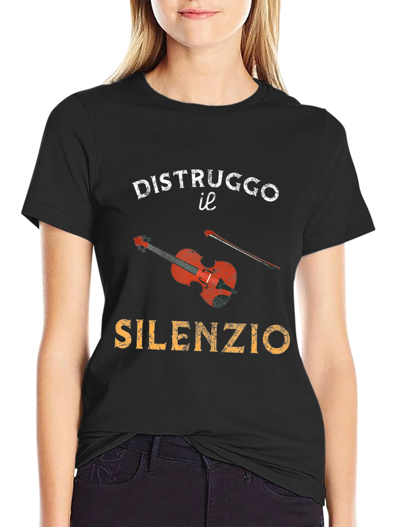 Distruggo il Silenzio Violin Graphic Tee