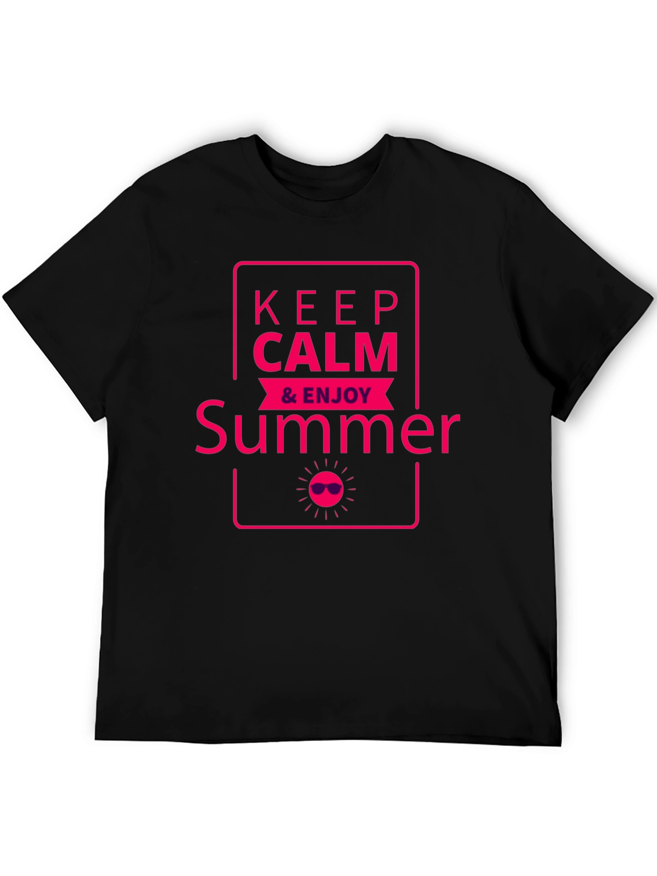 Keep Calm & Enjoy Summer Graphic T-Shirt