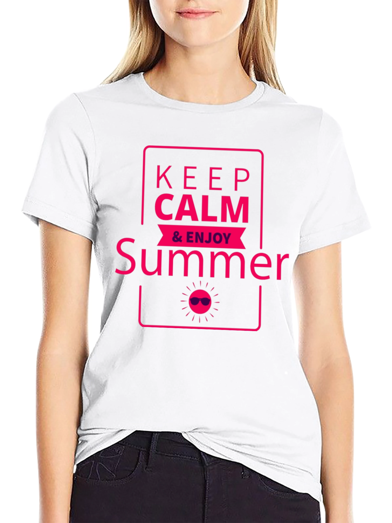 Keep Calm & Enjoy Summer Graphic T-Shirt