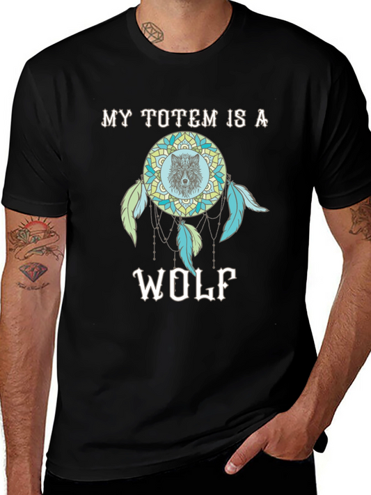 Wolf Totem Dreamcatcher Graphic T-Shirt