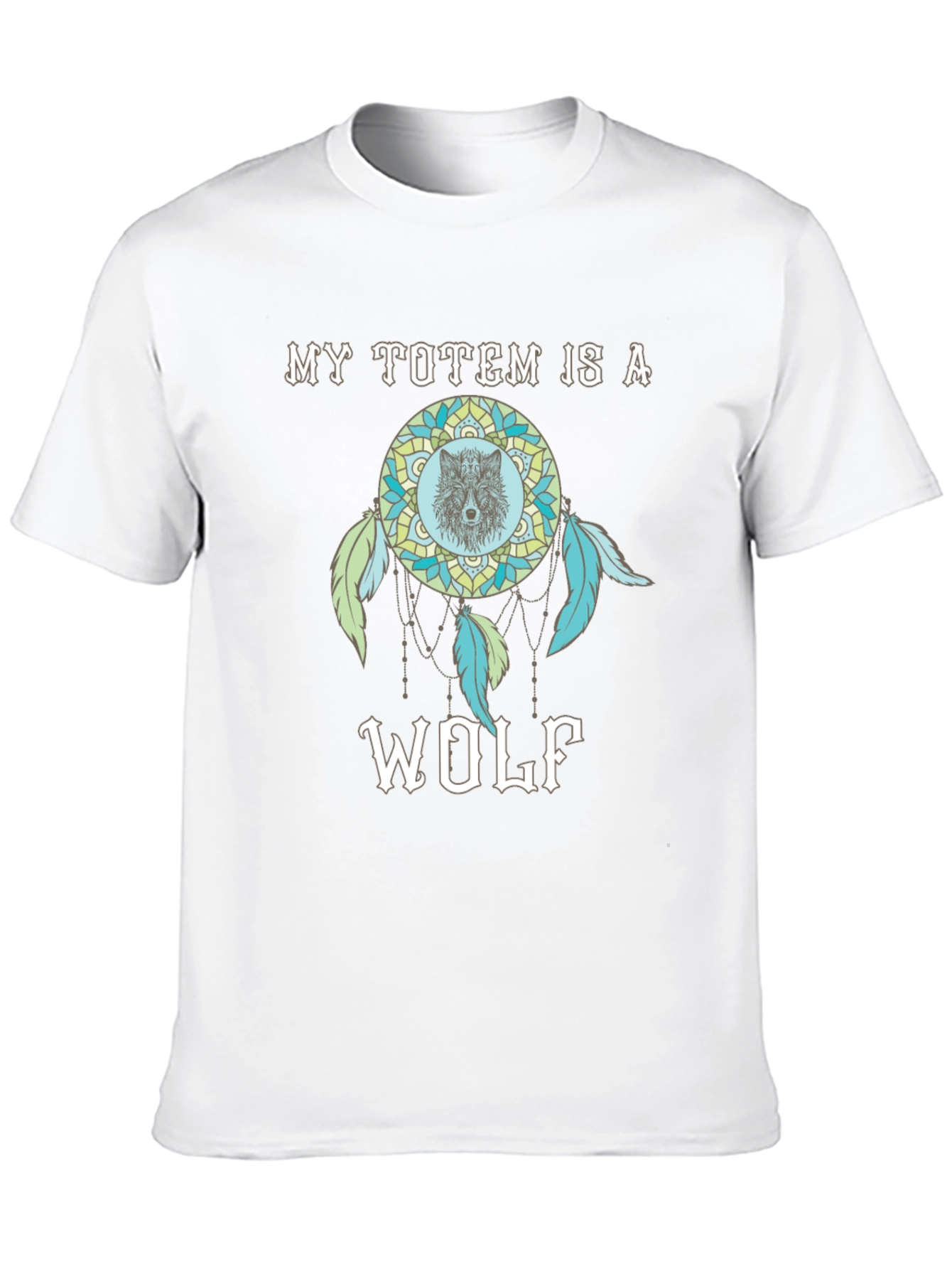 Wolf Totem Dreamcatcher Graphic T-Shirt