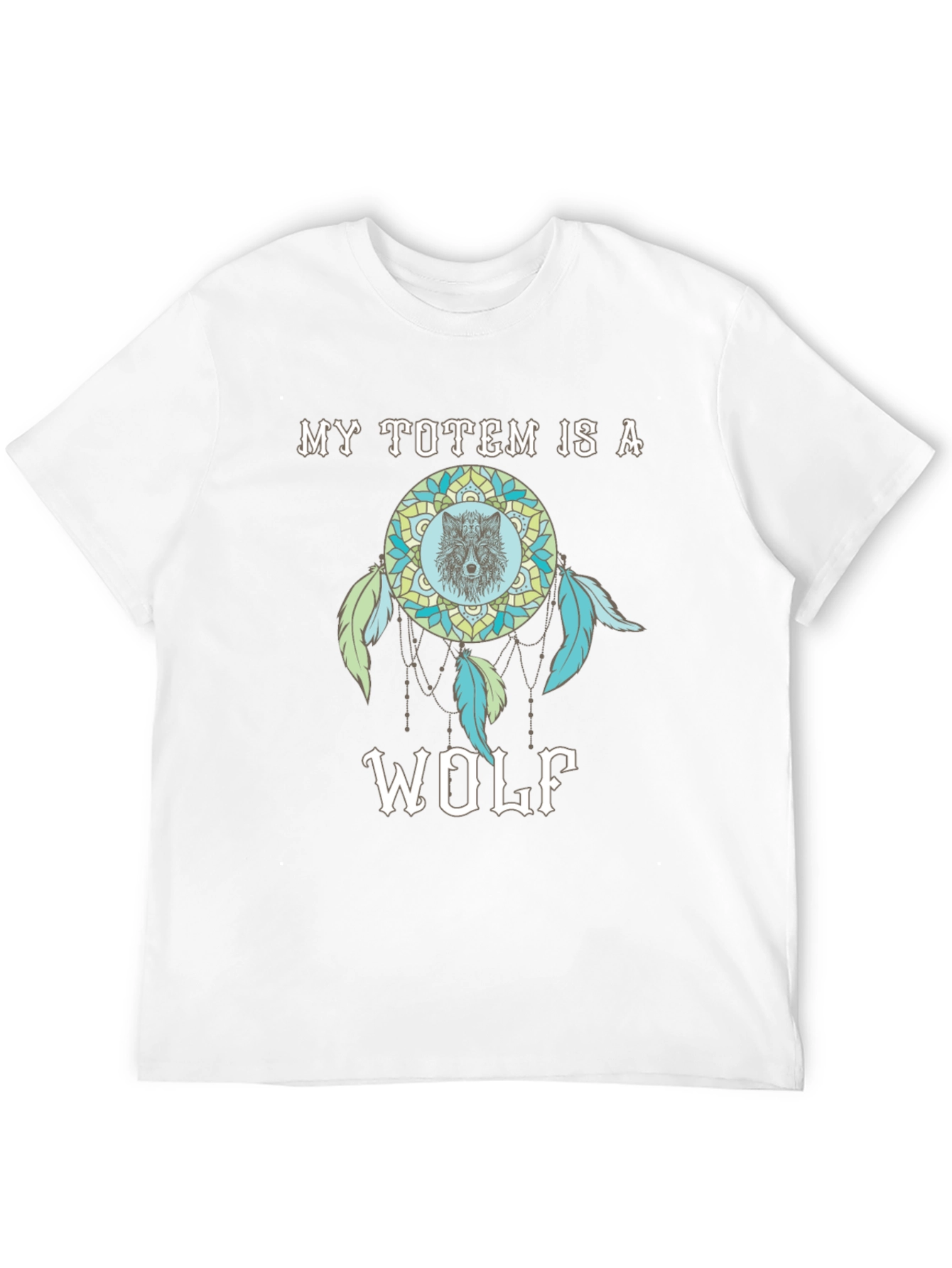 Wolf Totem Dreamcatcher Graphic T-Shirt