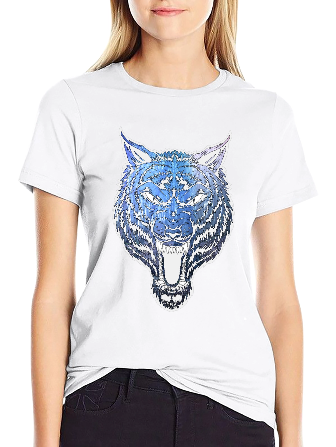 Black Wolf Graphic Tee - Bold & Stylish