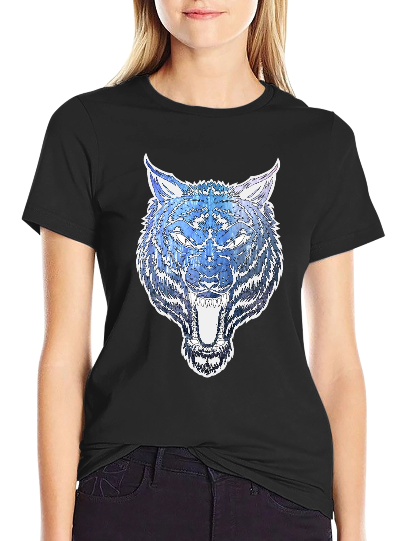 Black Wolf Graphic Tee - Bold & Stylish