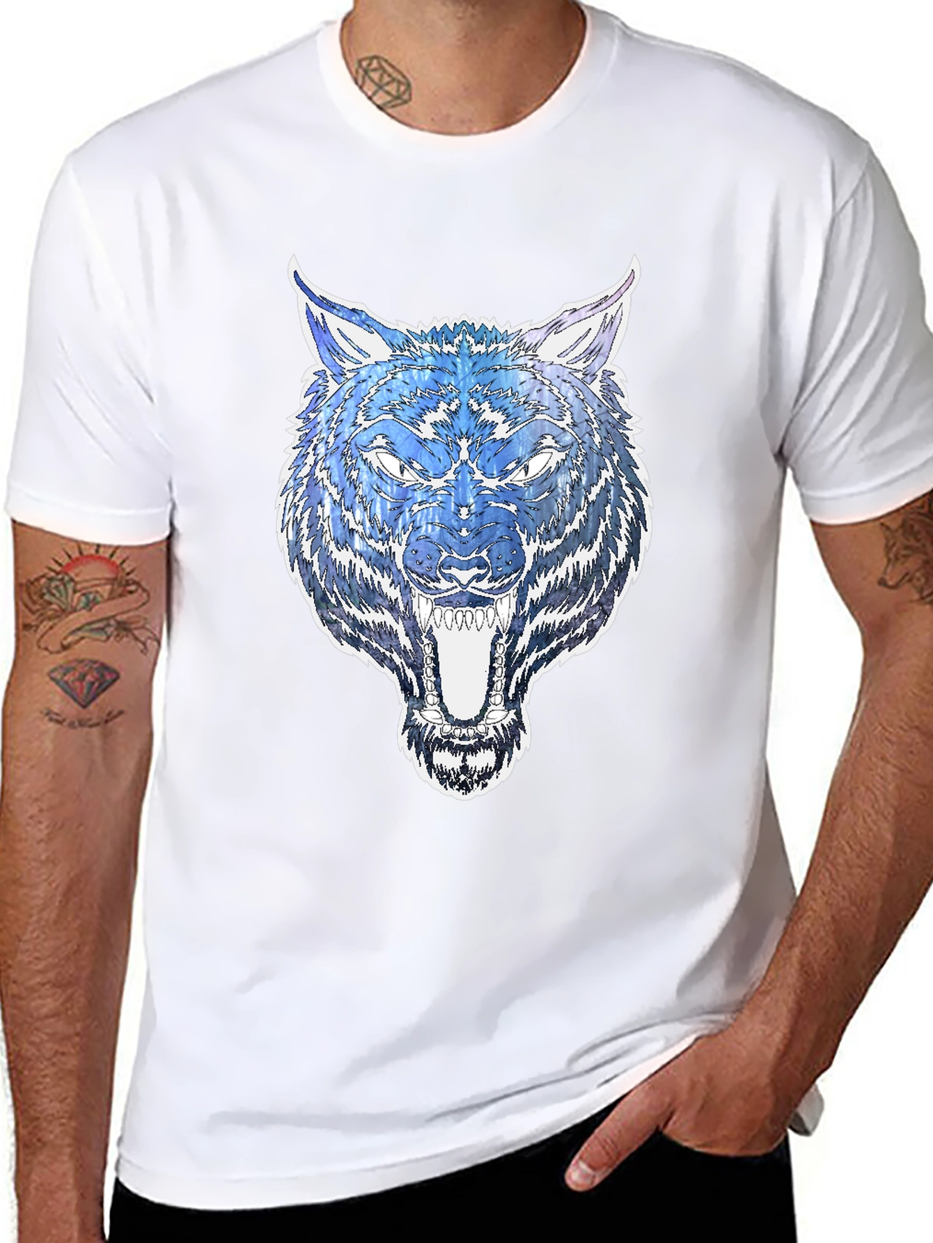 Black Wolf Graphic Tee - Bold & Stylish