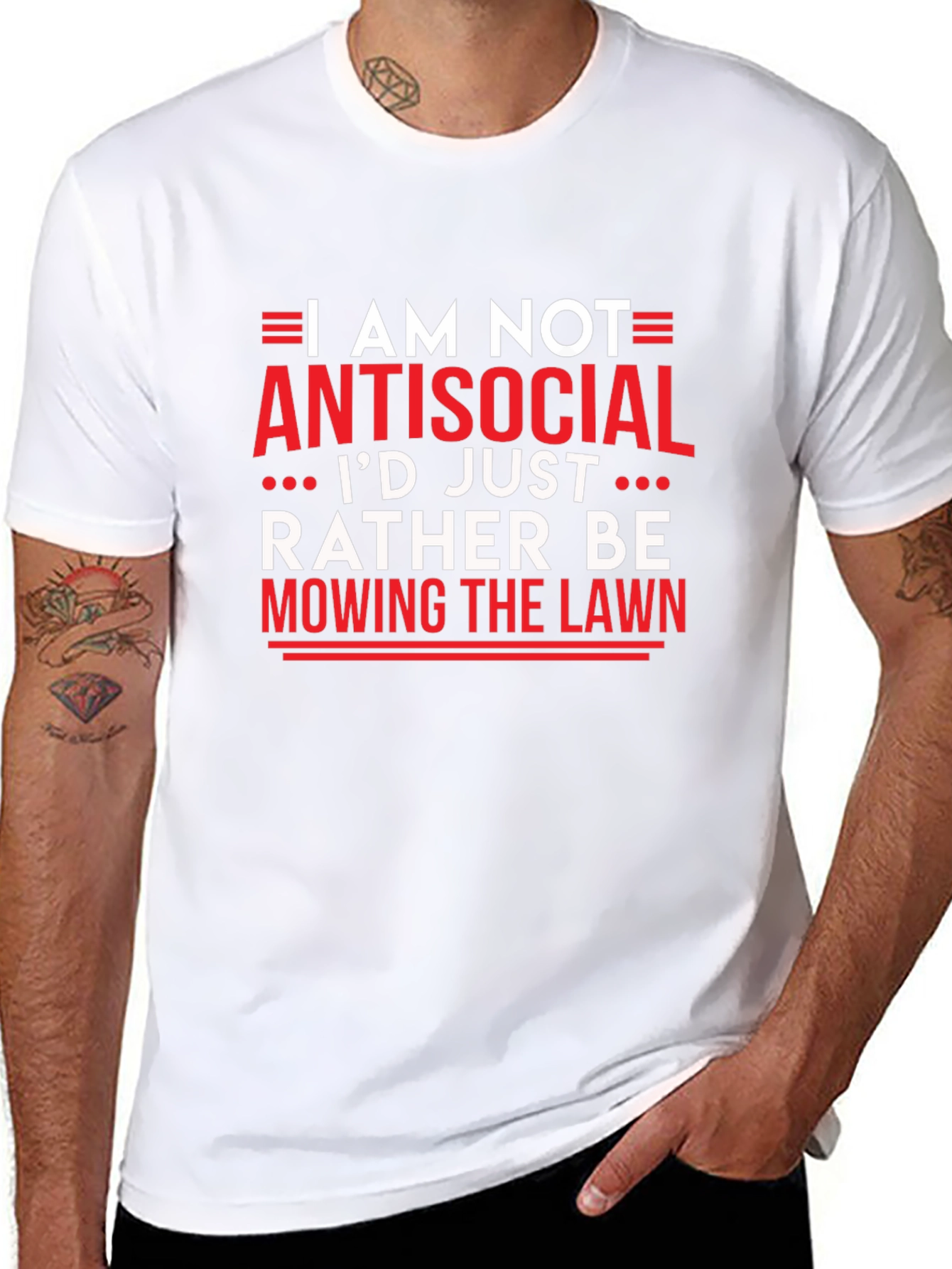 Antisocial Mowing Lawn Black T-Shirt