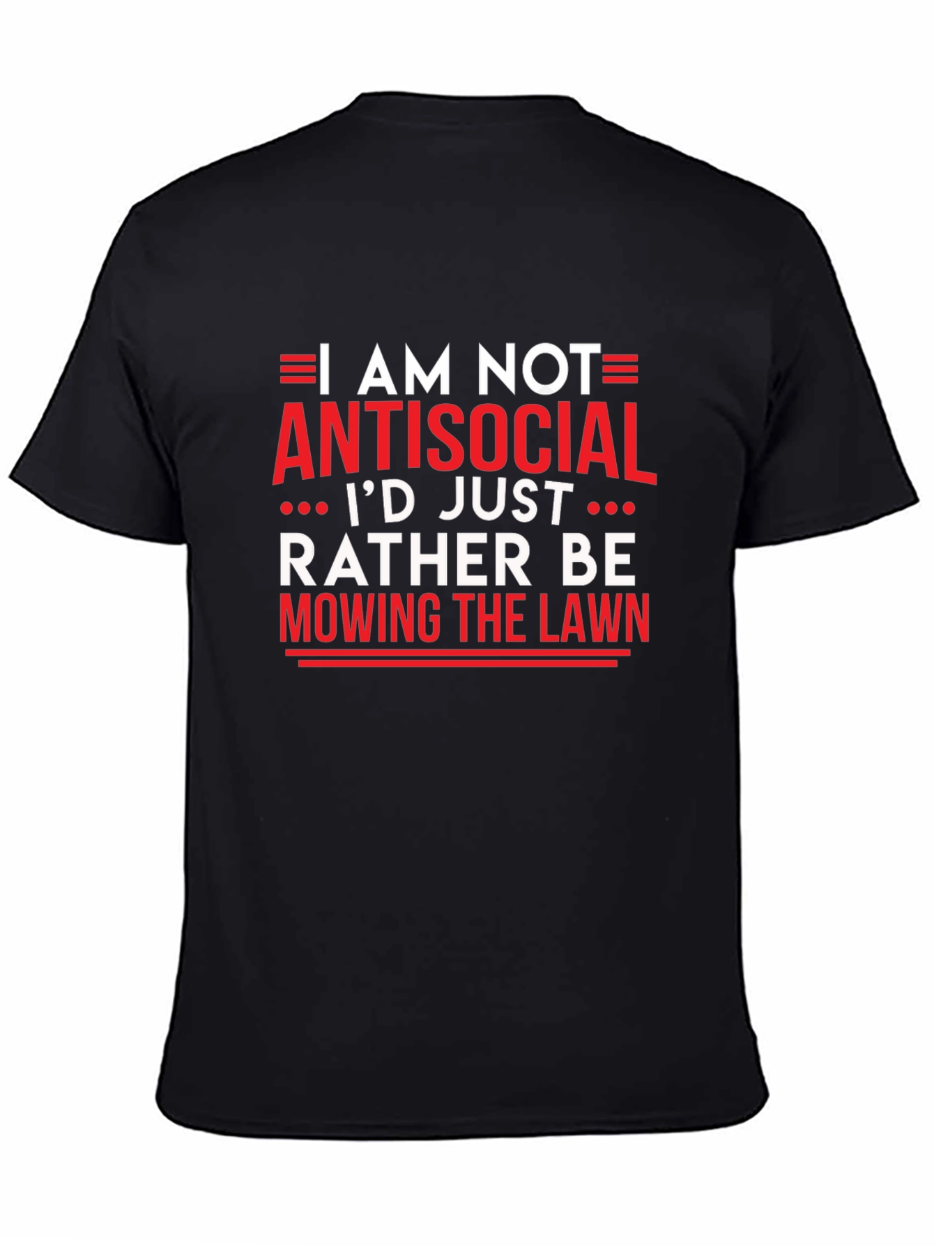 Antisocial Mowing Lawn Black T-Shirt