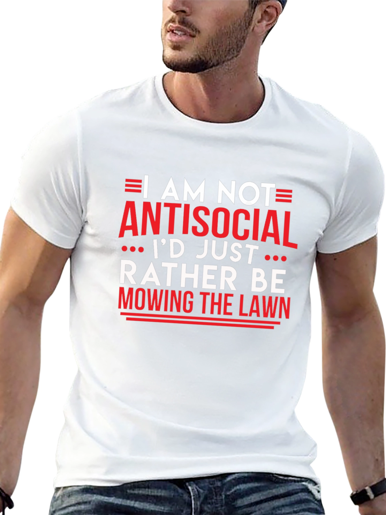 Antisocial Mowing Lawn Black T-Shirt