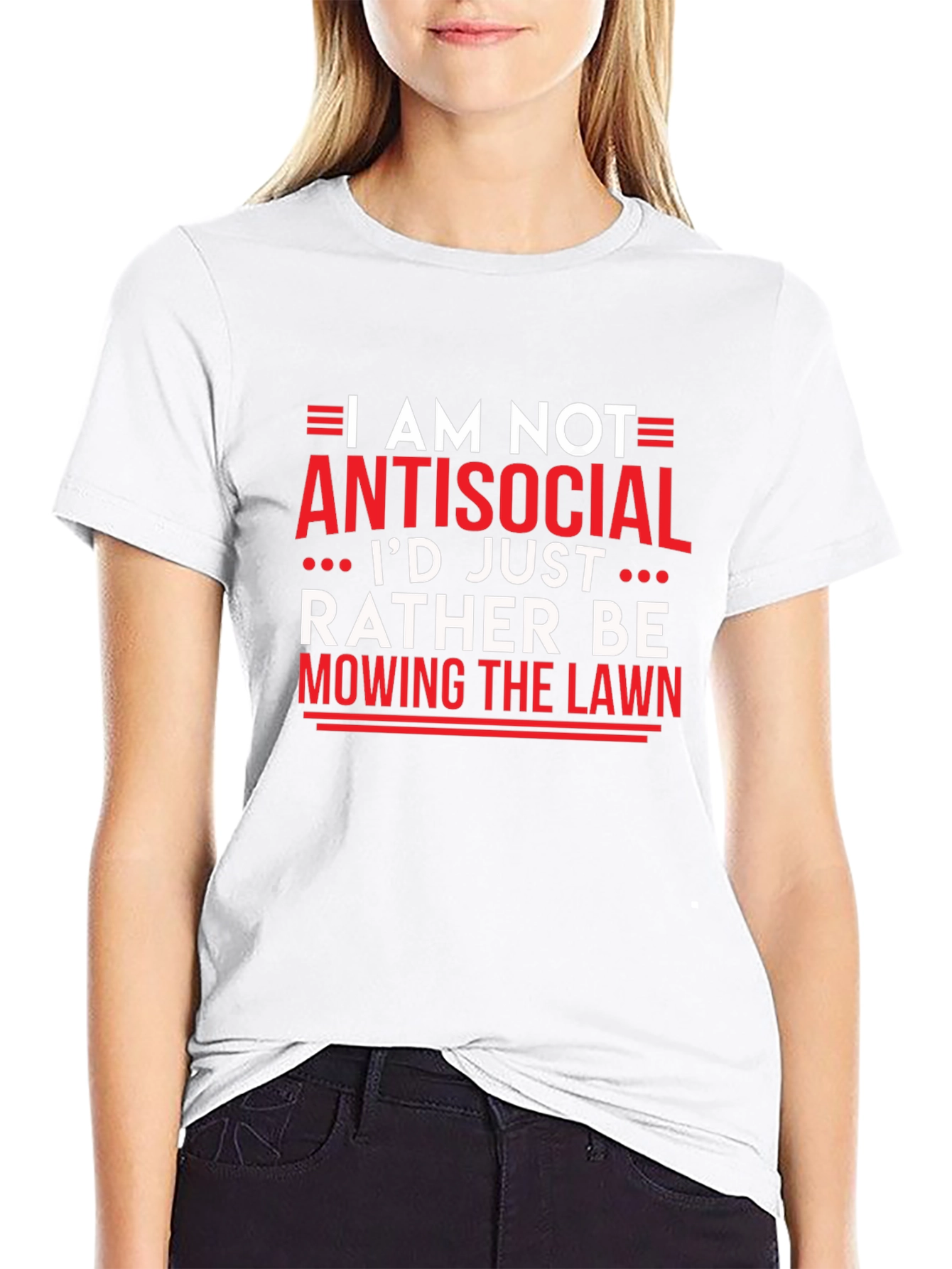 Antisocial Mowing Lawn Black T-Shirt