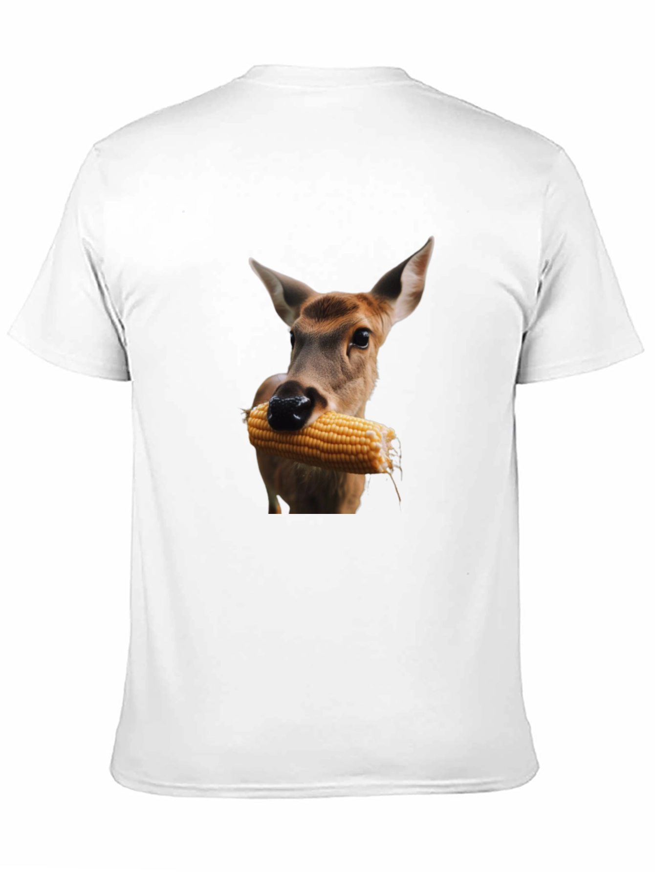 Deer Eating Corn T-Shirt - Black