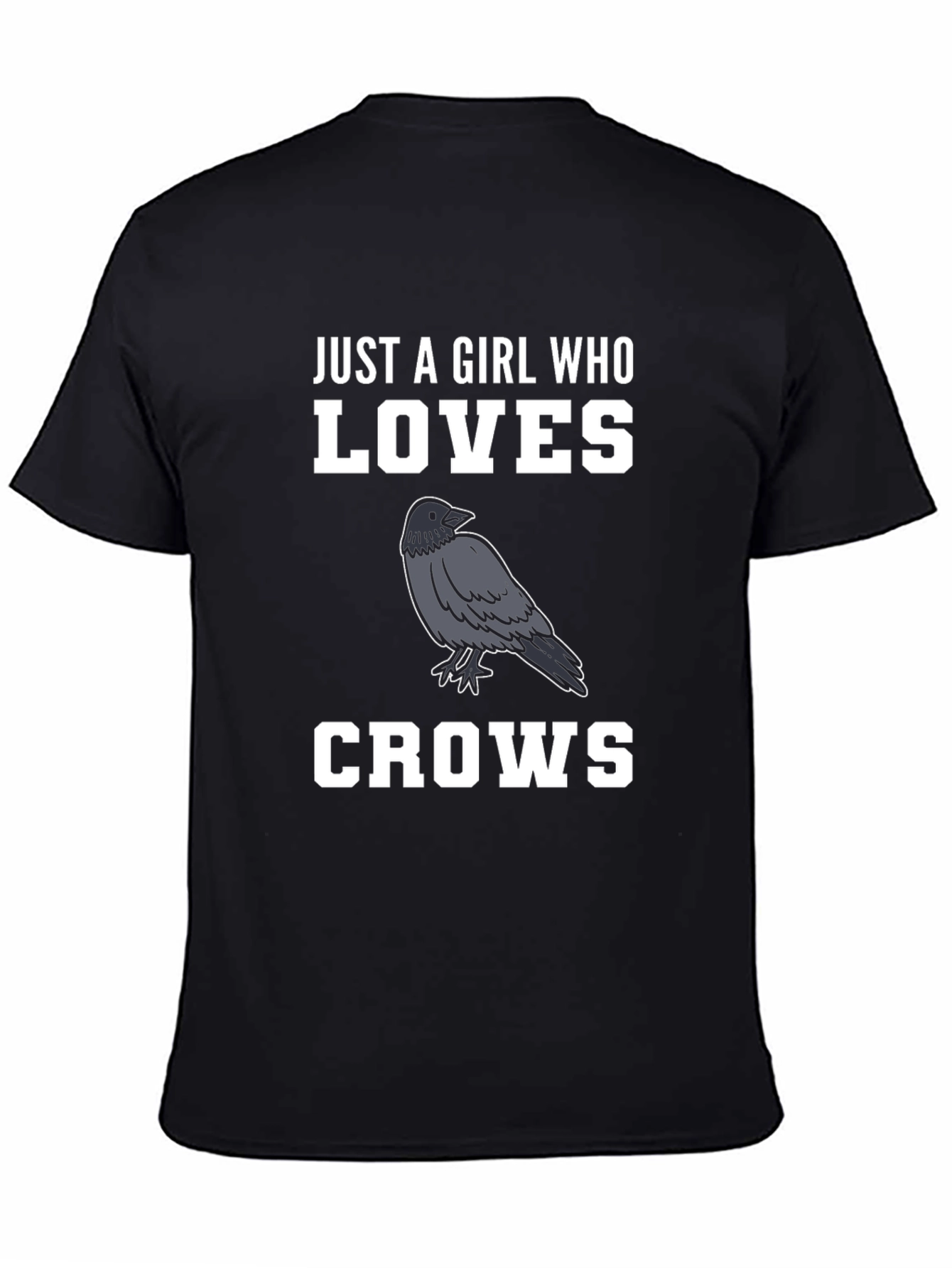 Girl Who Loves Crows Graphic T-Shirt
