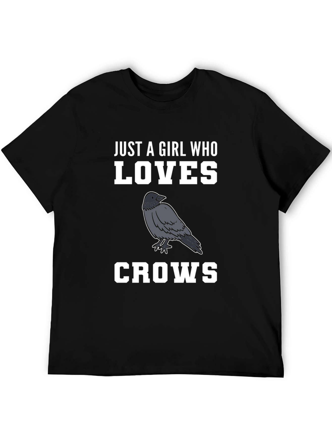 Girl Who Loves Crows Graphic T-Shirt