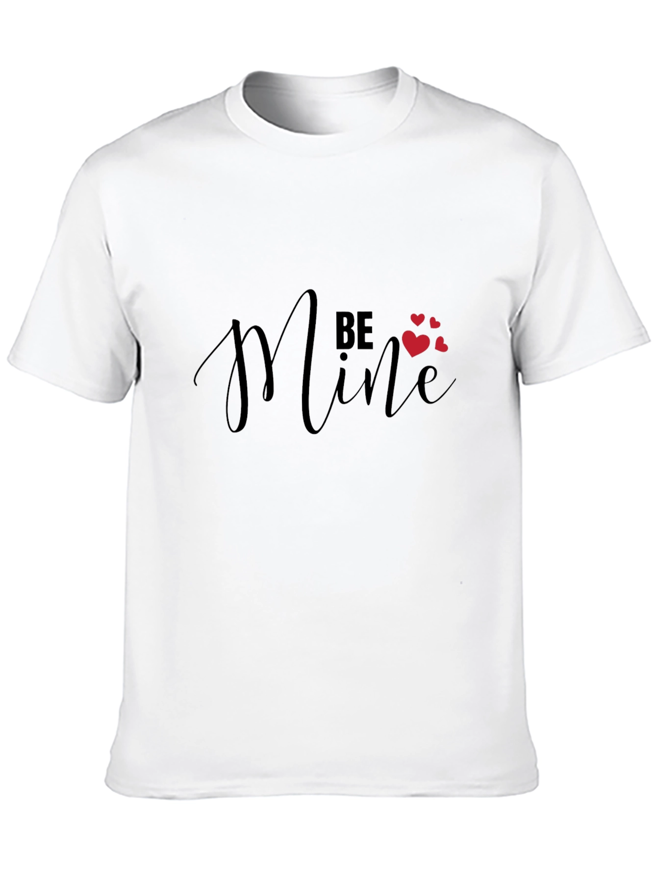 Be Mine Valentines Day Graphic Tee - Black