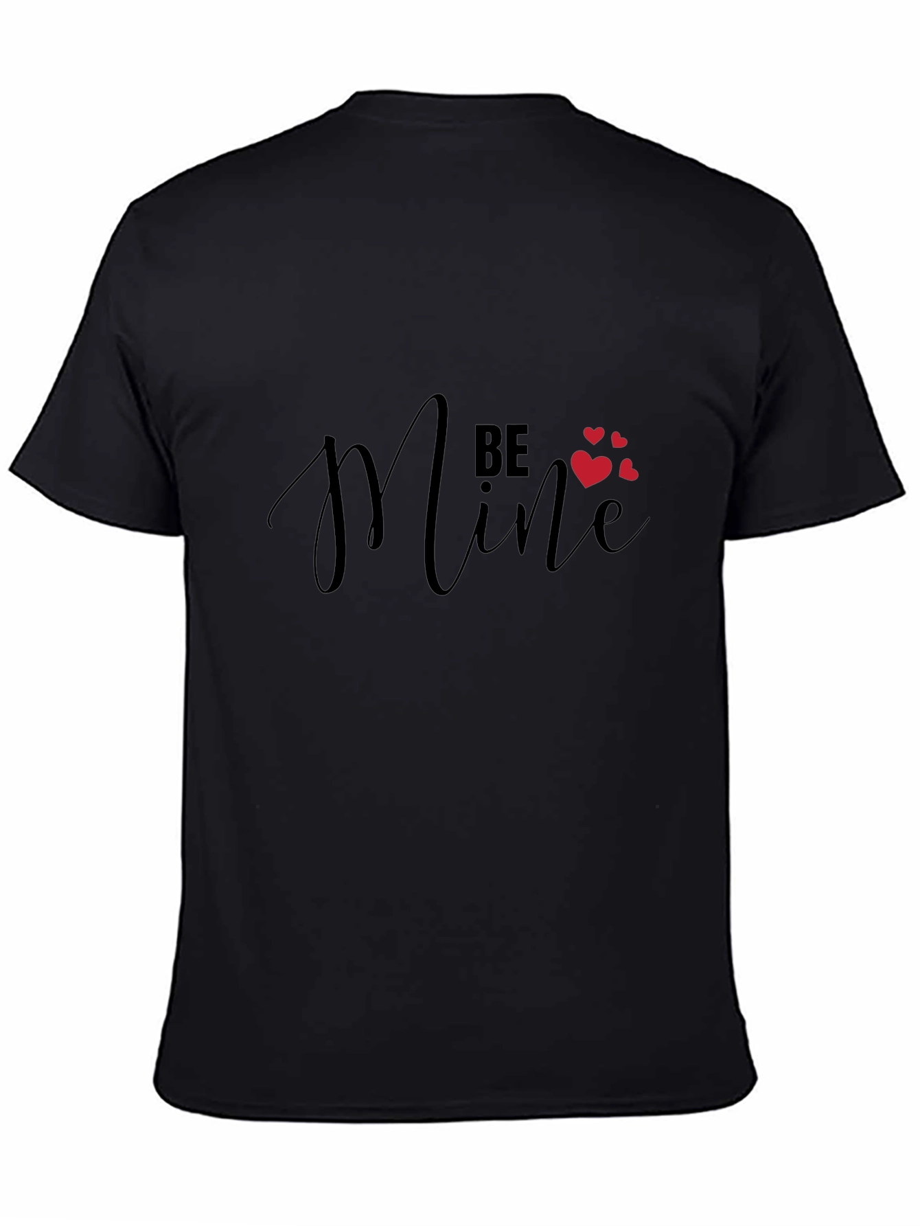 Be Mine Valentines Day Graphic Tee - Black