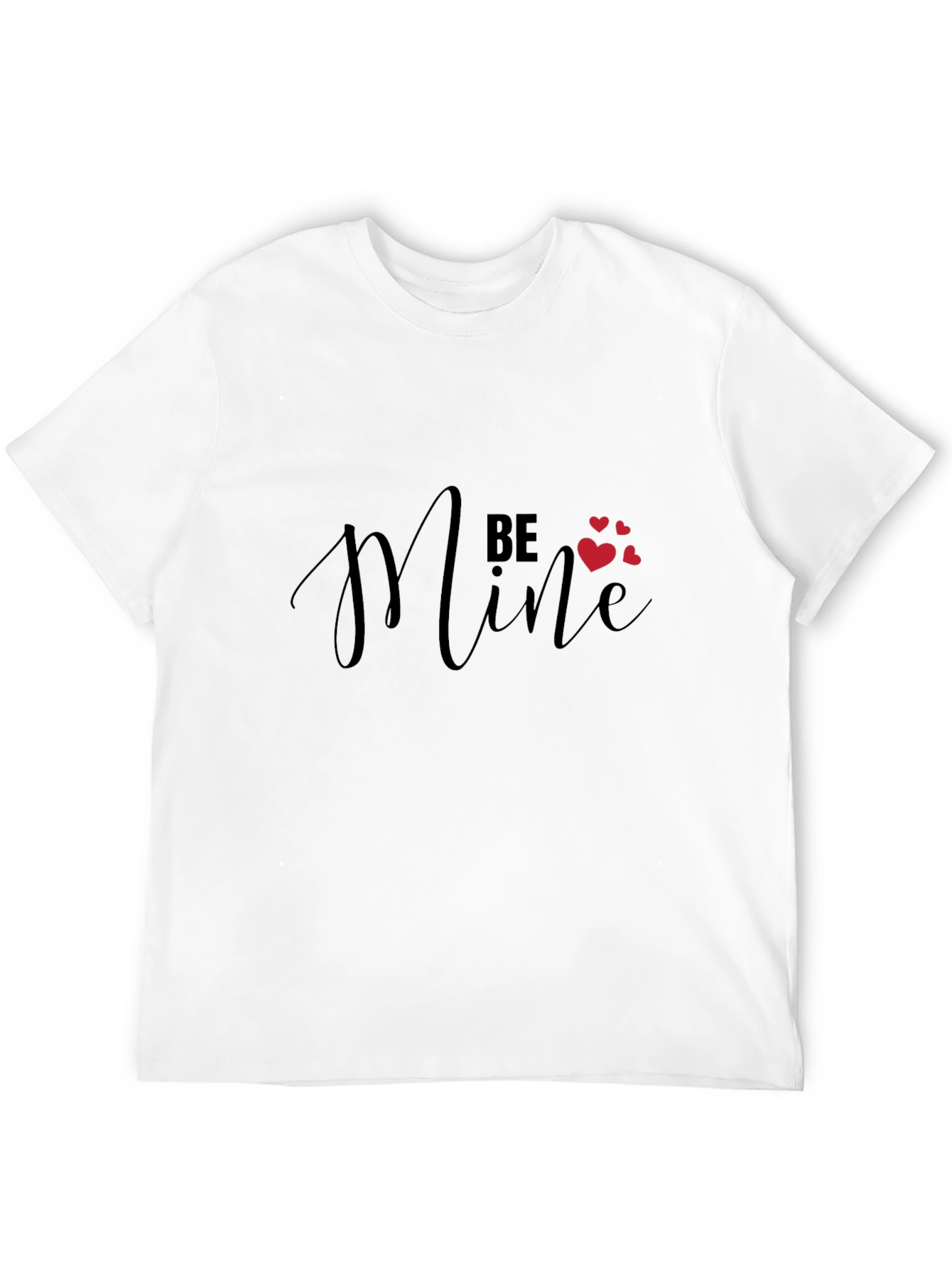 Be Mine Valentines Day Graphic Tee - Black