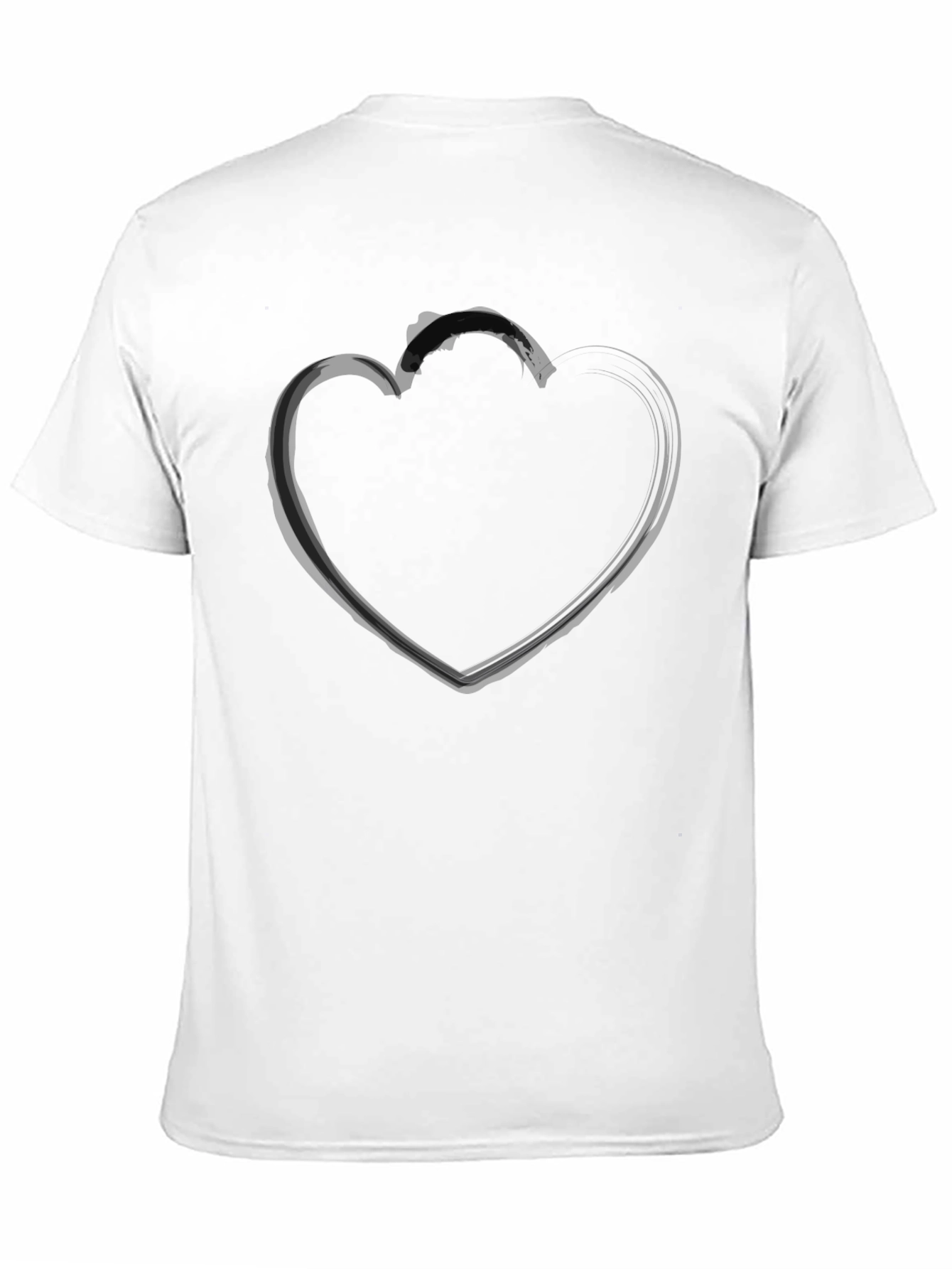 Black Heart Graphic Tee - Stylish Mens Casual Shirt