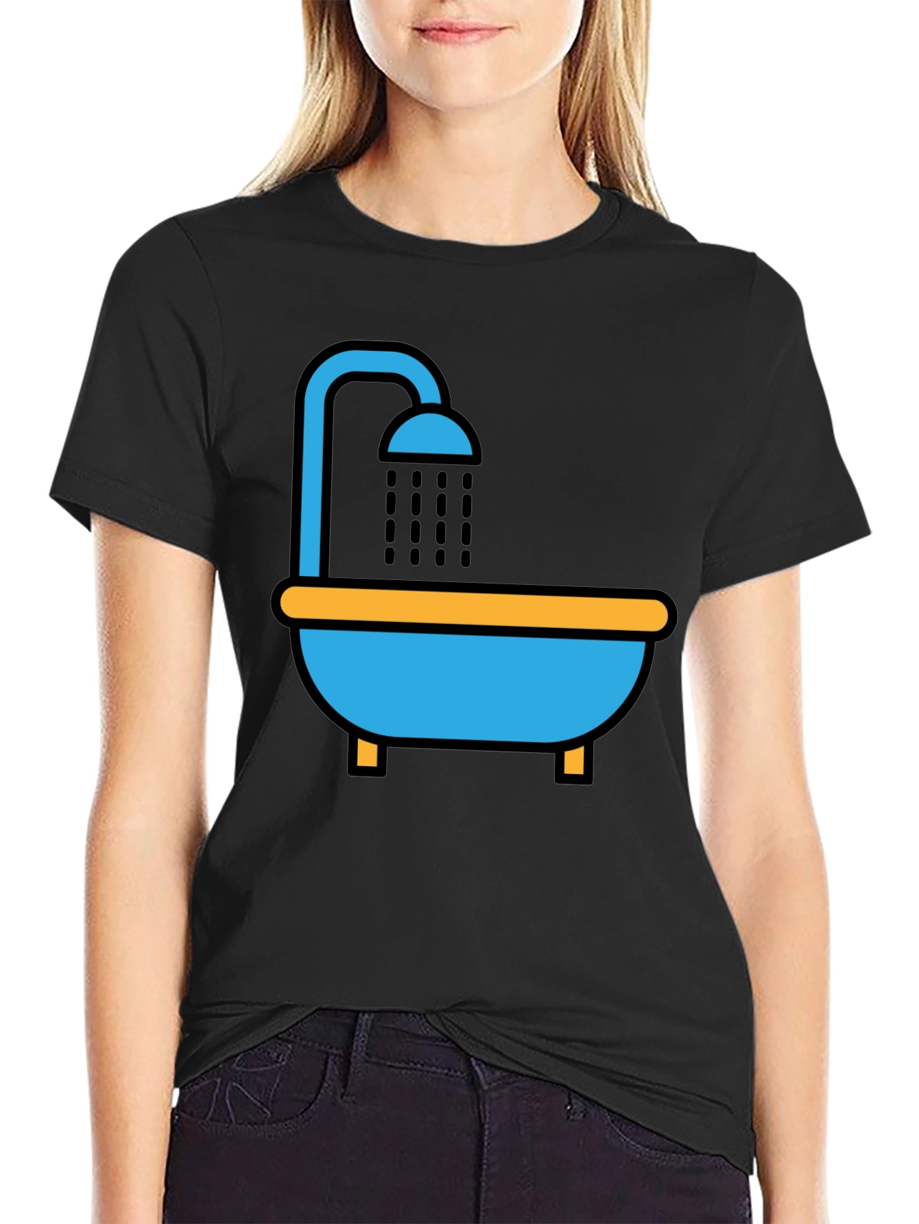 Shower T-Shirt - Unique Cartoon Graphic Tee