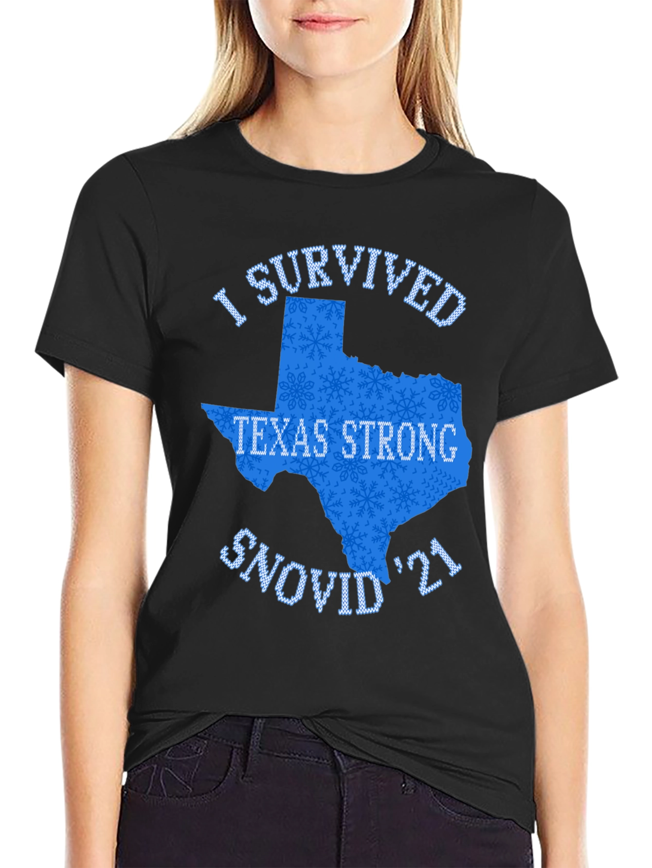 Texas Strong Snovid 21 Graphic T-Shirt