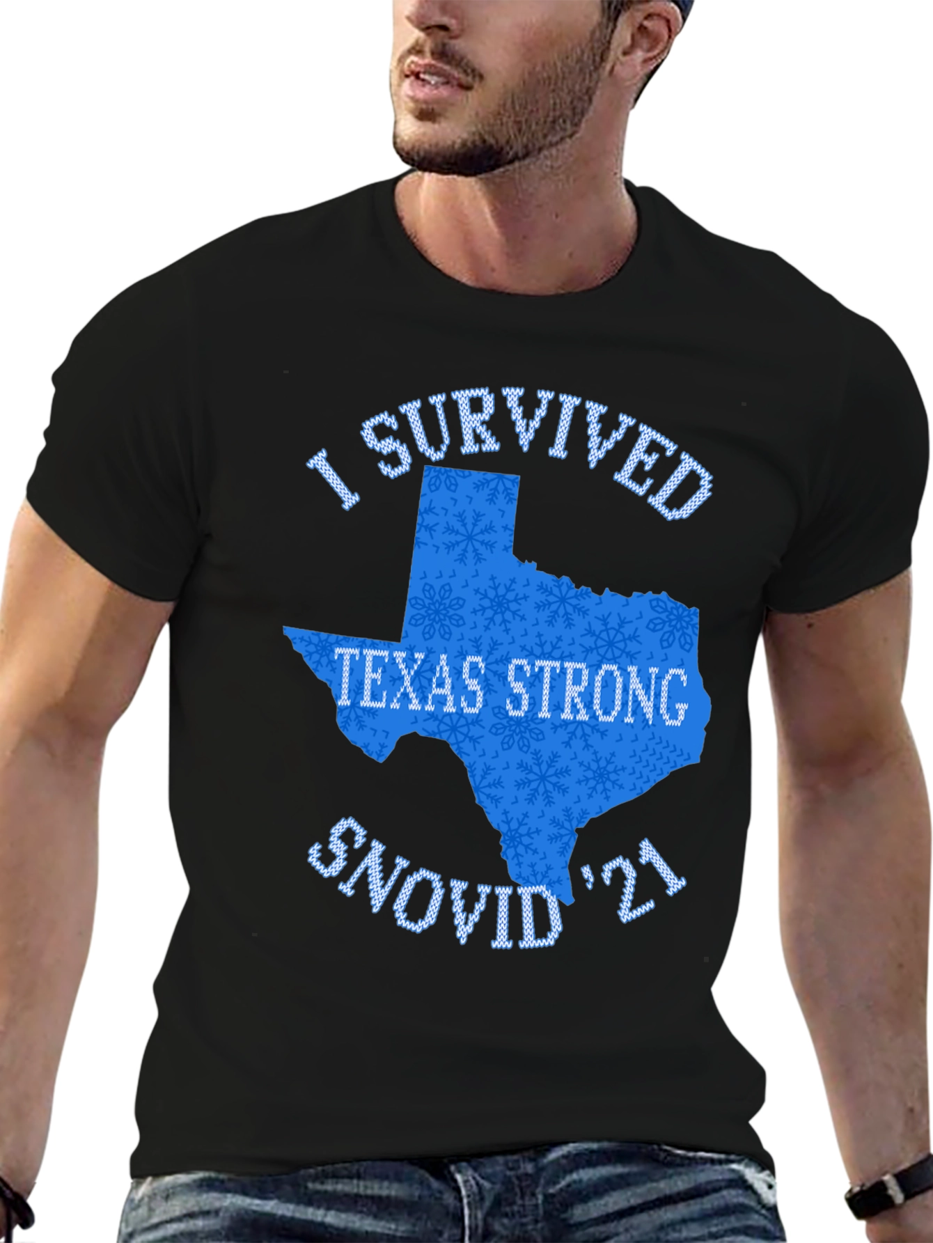 Texas Strong Snovid 21 Graphic T-Shirt