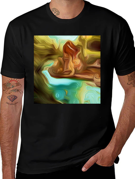 Abstract Art Print Black Tee