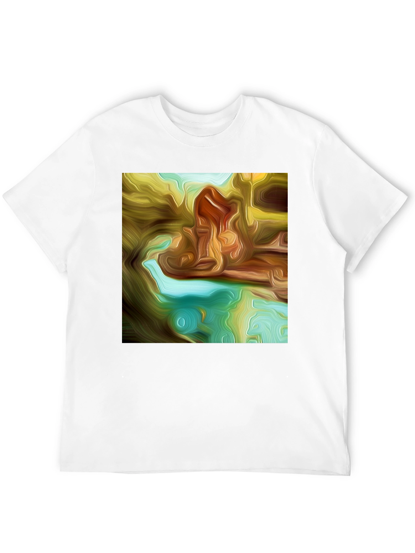 Abstract Art Print Black Tee