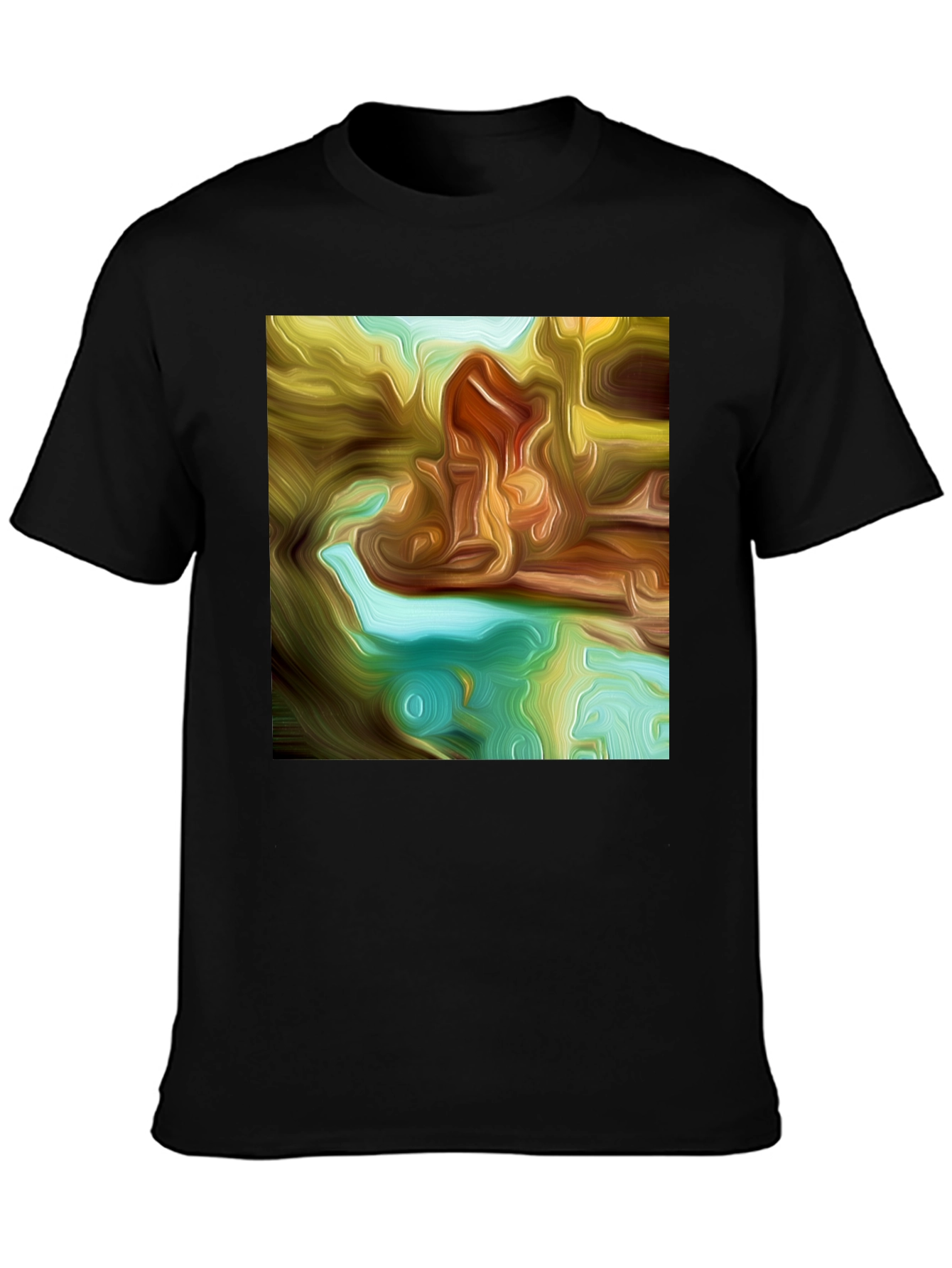 Abstract Art Print Black Tee