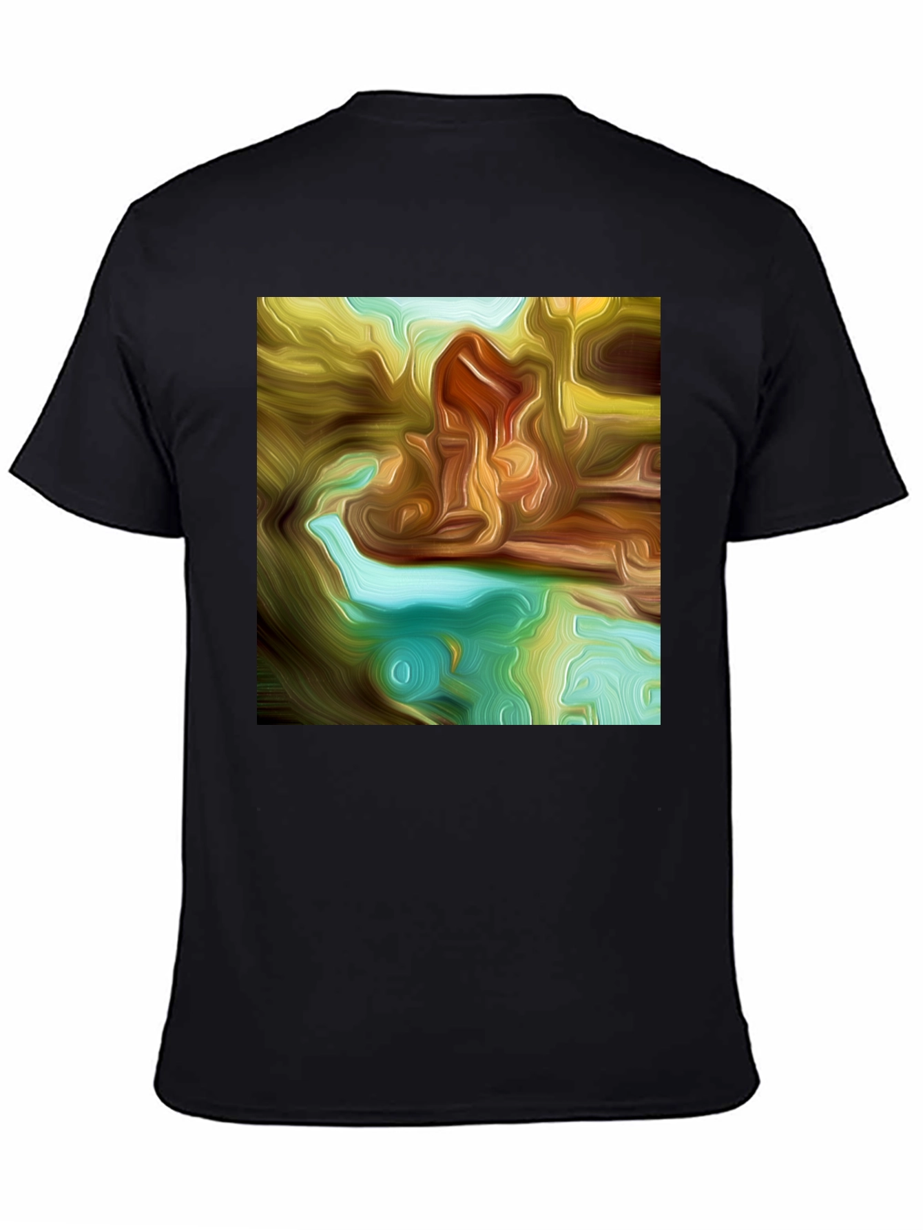 Abstract Art Print Black Tee
