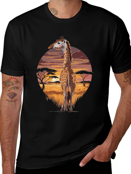 Savanna Giraffe Graphic Tee - Unique Animal Shirt