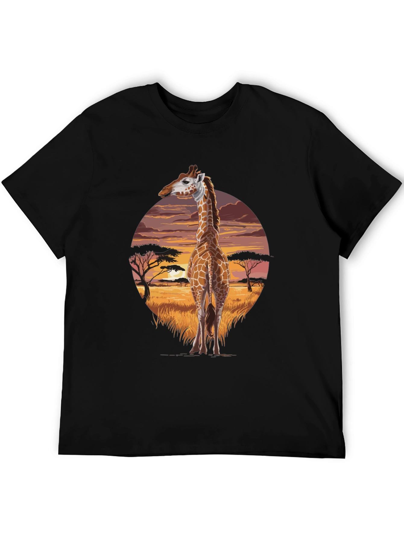 Savanna Giraffe Graphic Tee - Unique Animal Shirt